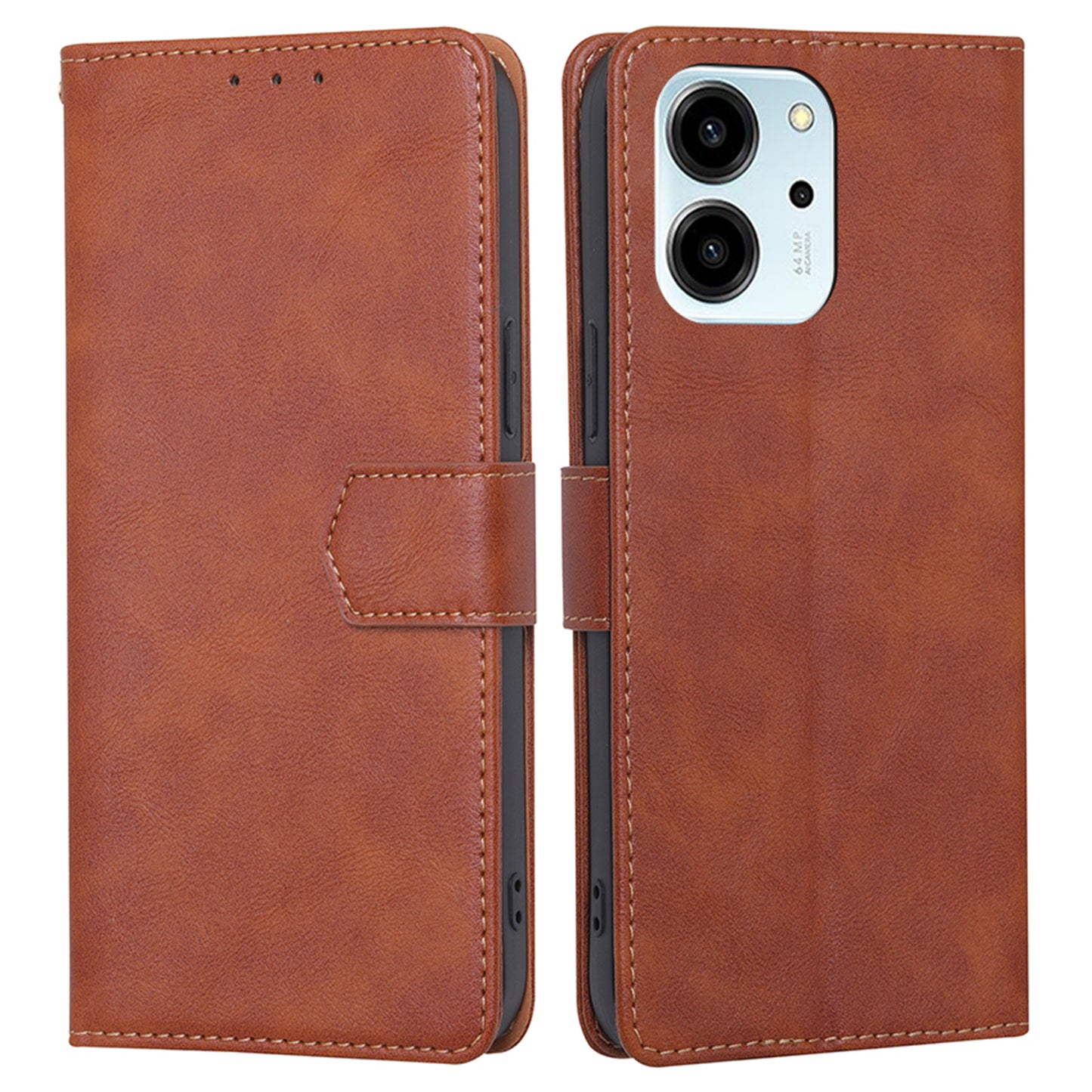 For Honor 80 SE 5G RFID Blocking Phone Cover Cowhide Texture PU Leather Stand Wallet Shockproof Phone Case