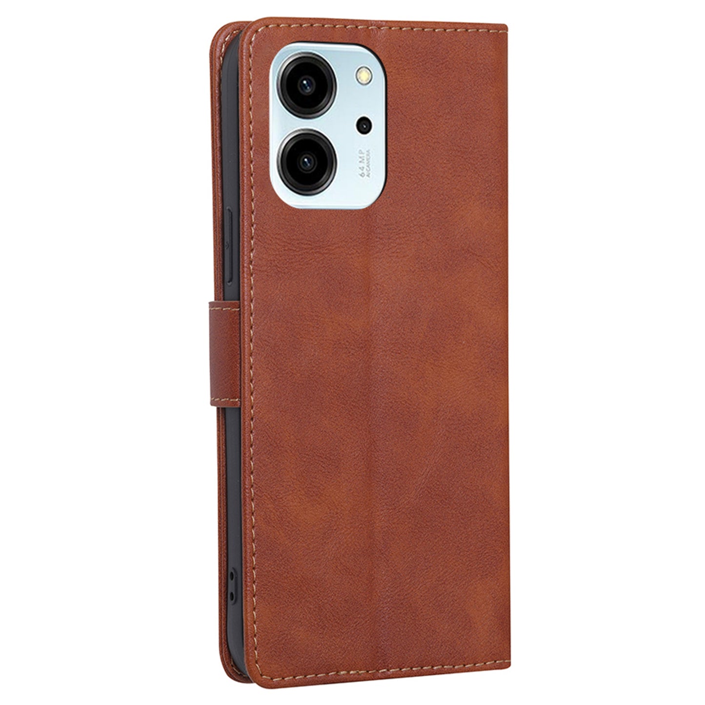 For Honor 80 SE 5G RFID Blocking Phone Cover Cowhide Texture PU Leather Stand Wallet Shockproof Phone Case