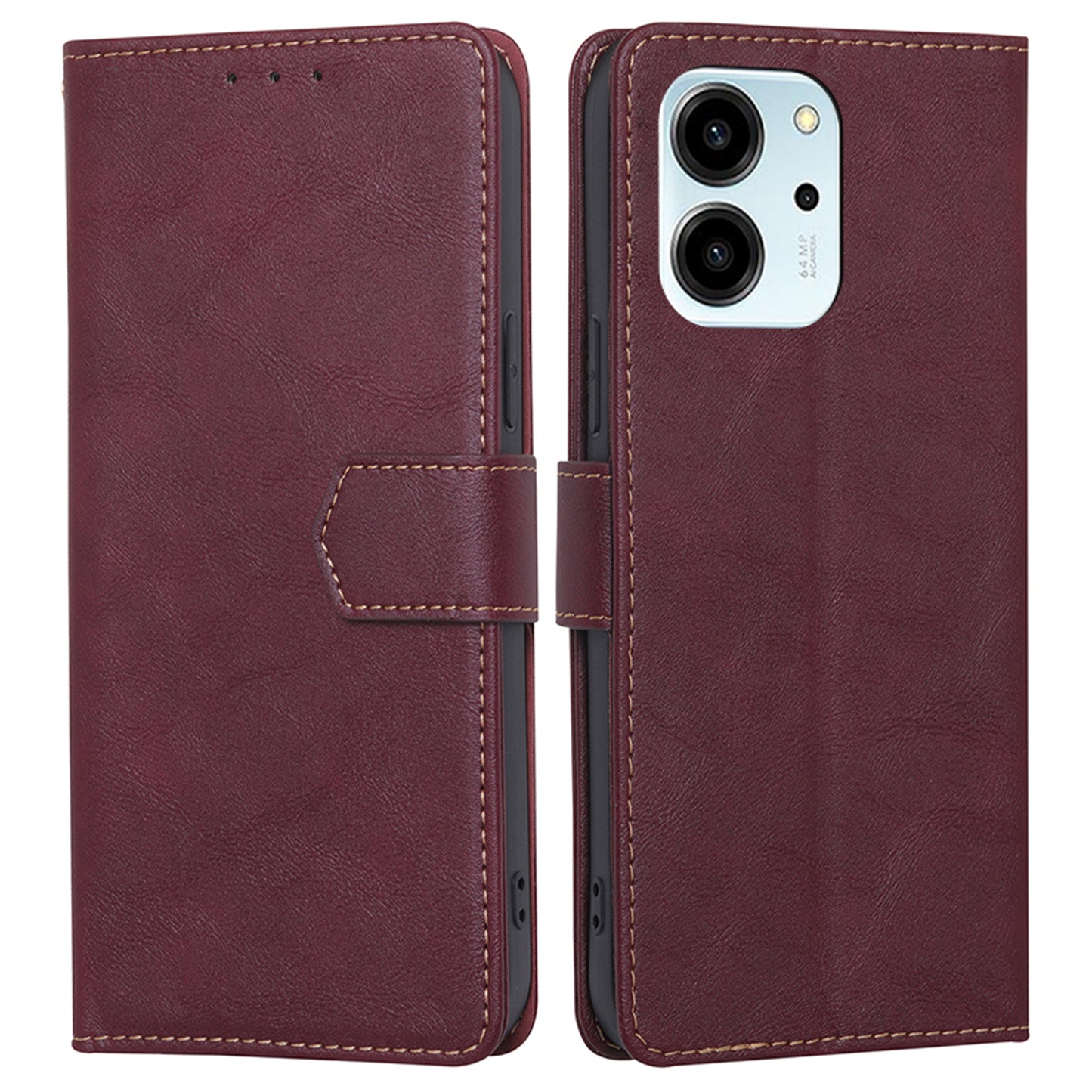 For Honor 80 SE 5G RFID Blocking Phone Cover Cowhide Texture PU Leather Stand Wallet Shockproof Phone Case