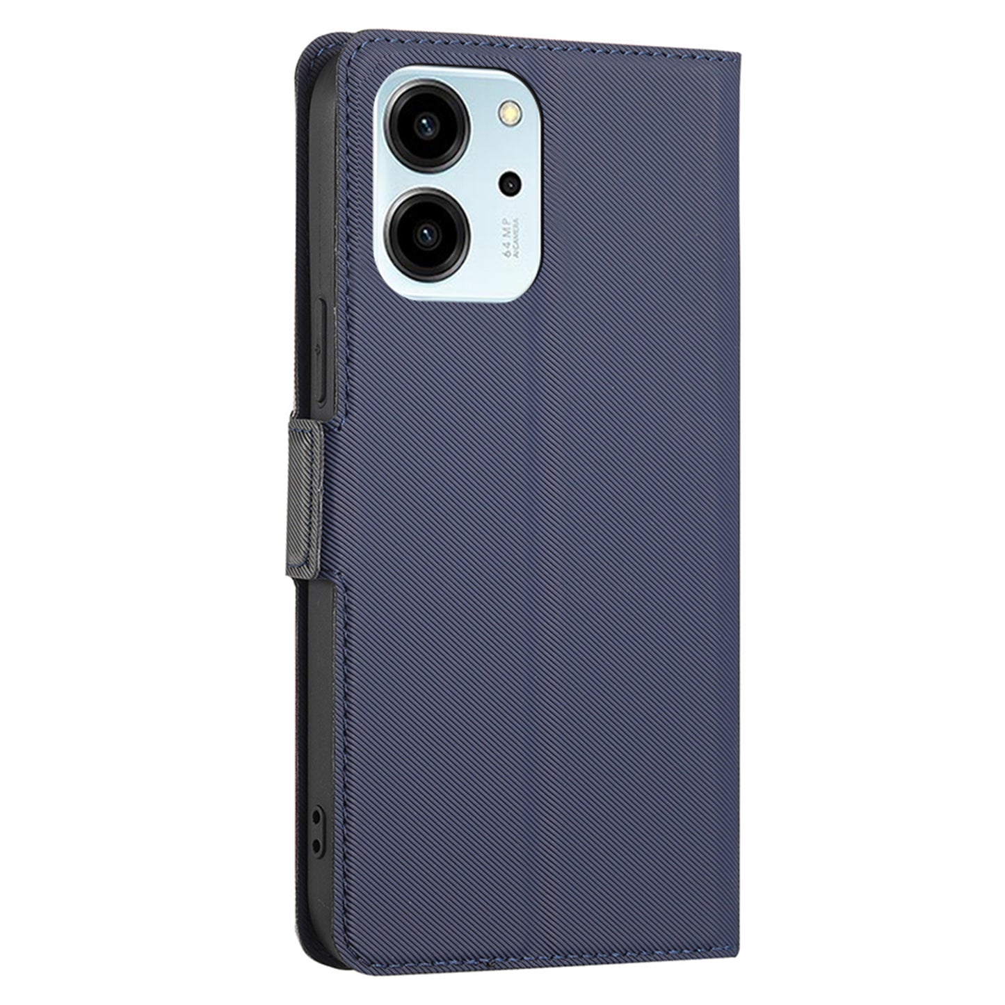 For Honor 80 SE 5G Anti-Fingerprint Twill Texture Stand Phone Case PU Leather Dual Magnetic Clasp Card Holder Cover
