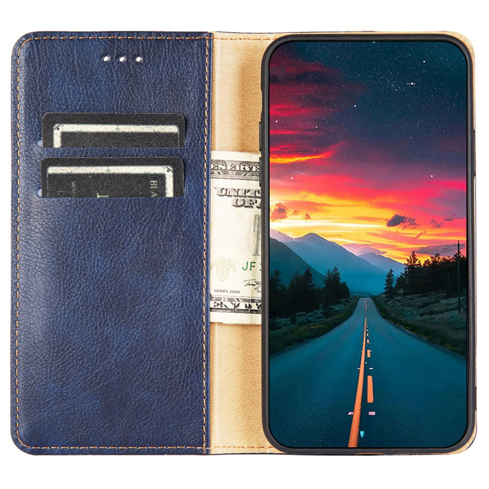 For Honor 80 SE 5G Foldable Stand Magnetic Auto-closing Protective Cover Anti-Scratch Wallet PU Leather Phone Case