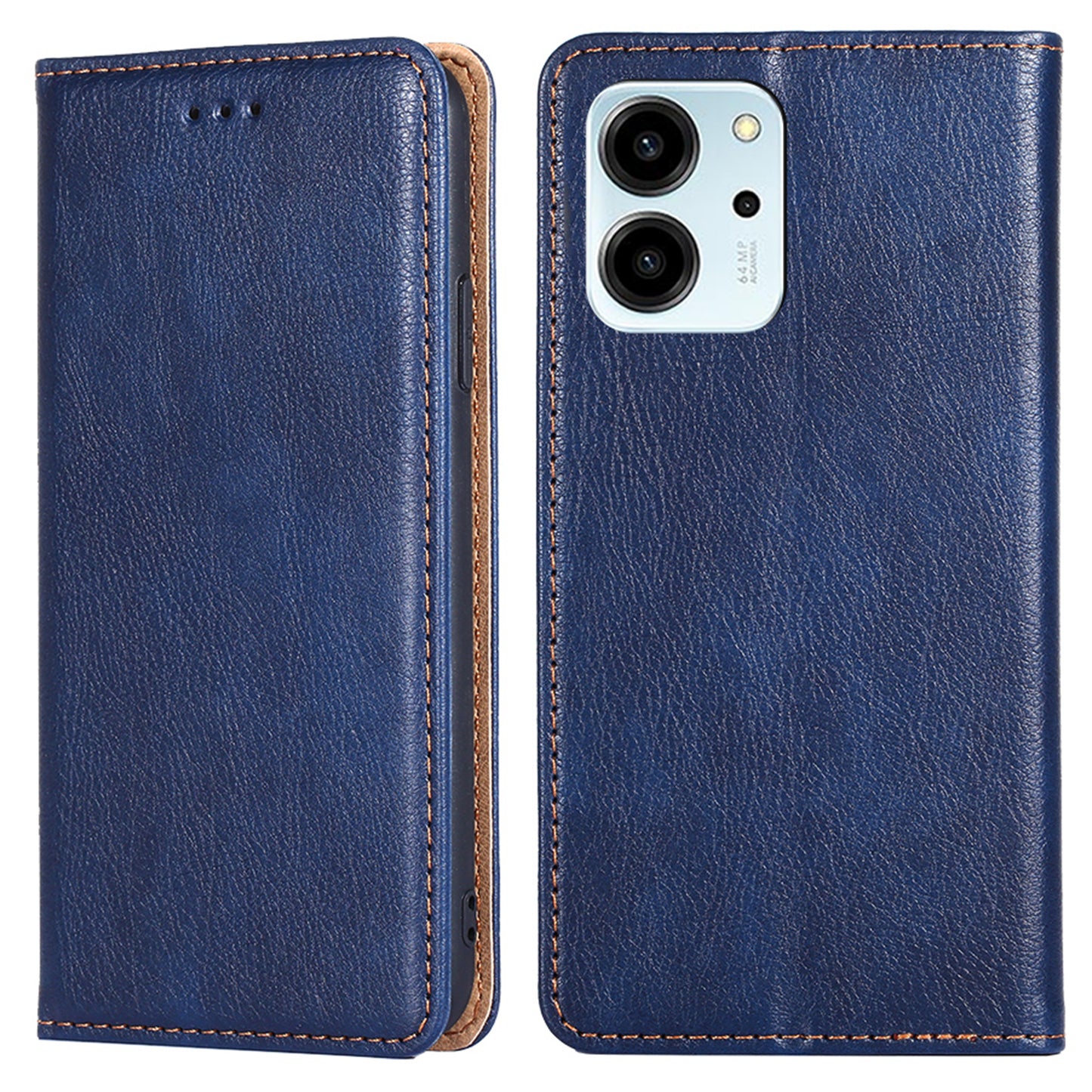 For Honor 80 SE 5G Foldable Stand Magnetic Auto-closing Protective Cover Anti-Scratch Wallet PU Leather Phone Case