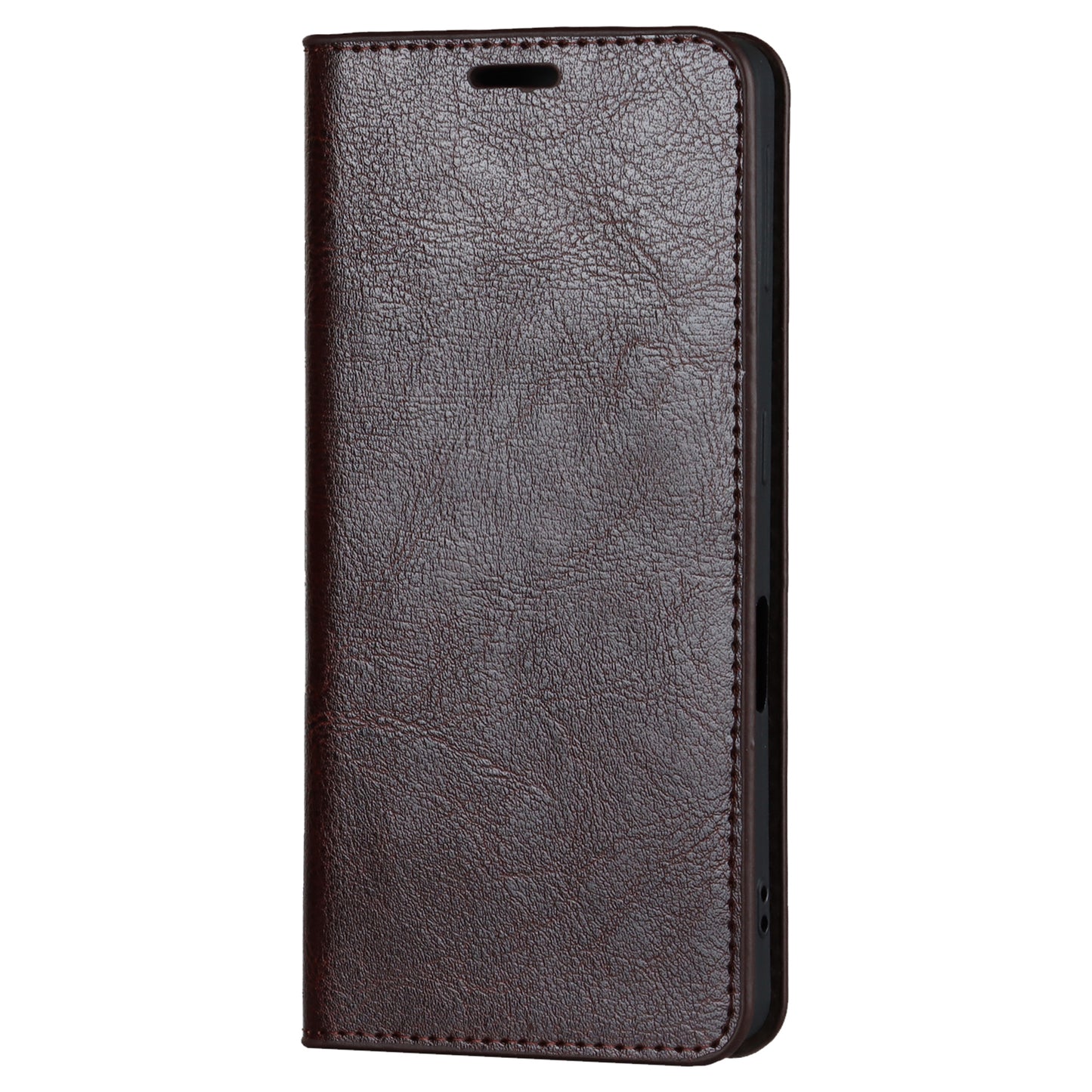 For Sharp Aquos Sense 7 Plus Supporting Stand Flip Wallet Crazy Horse Texture Genuine Leather Cover Magnetic Phone Case