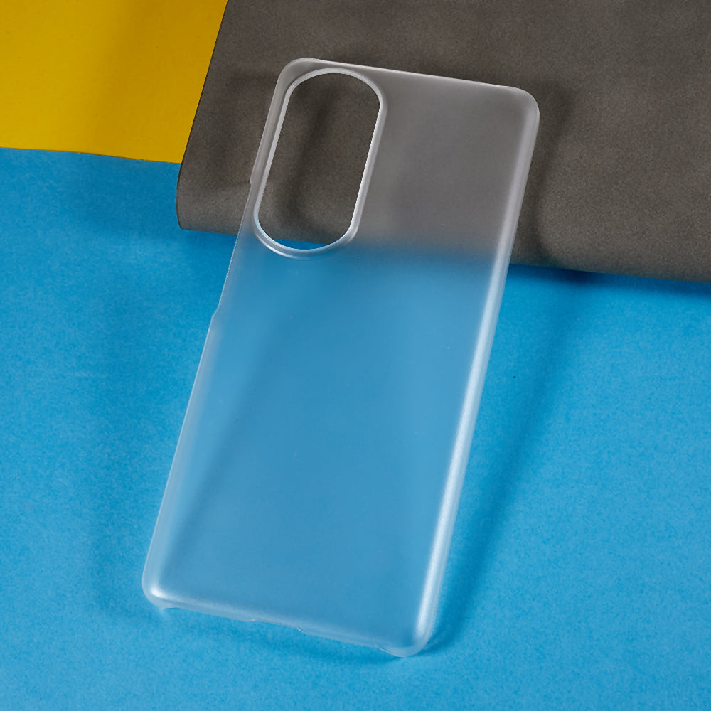 For Honor 80 Pro 5G Rubberized Finish Anti-Fingerprint Phone Case Glossy Surface Hard PC Shockproof Cover