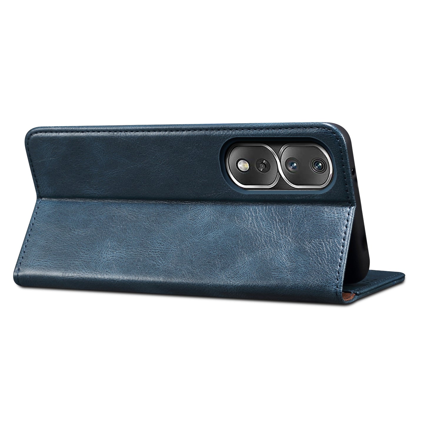 For Honor 80 Pro 5G Waxy Crazy Horse Texture PU Leather Shockproof Phone Case with Stand Wallet