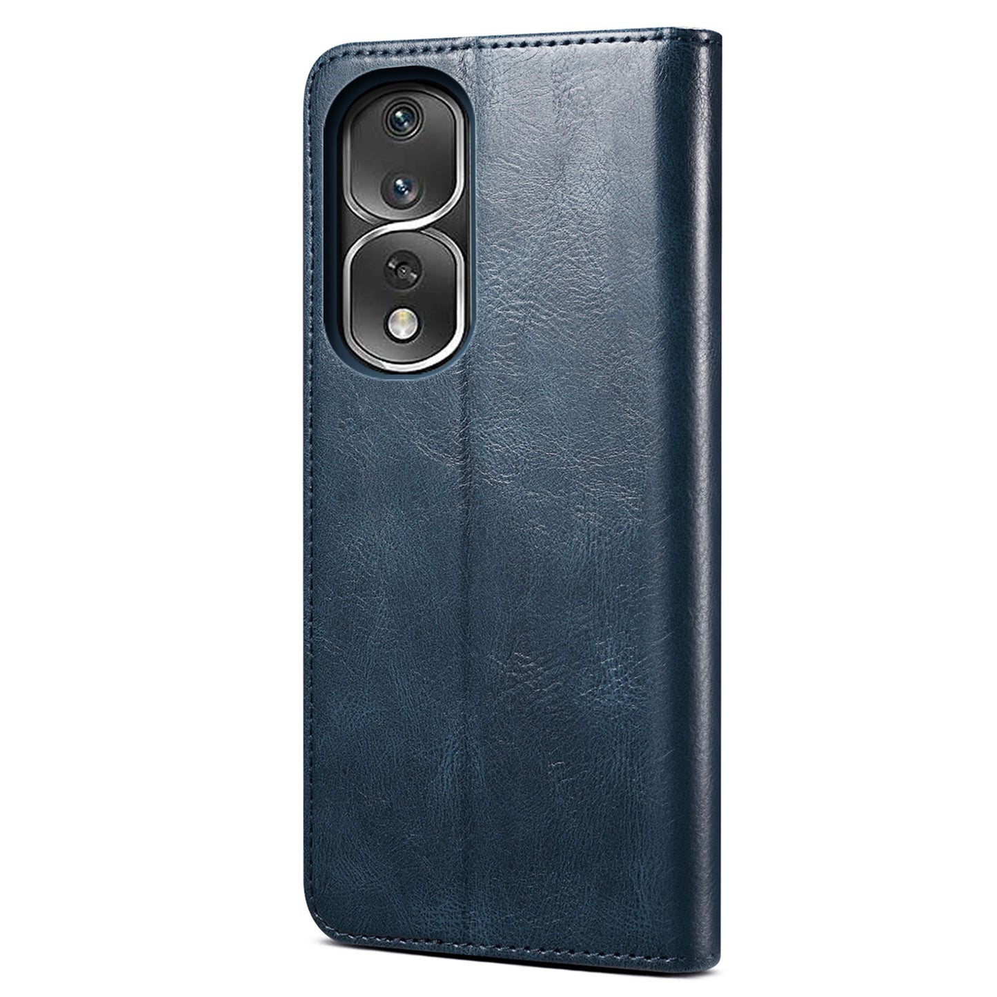 For Honor 80 Pro 5G Waxy Crazy Horse Texture PU Leather Shockproof Phone Case with Stand Wallet