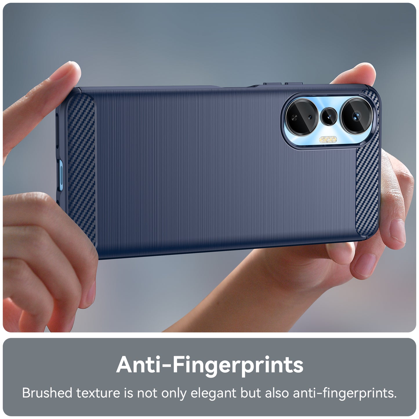 For Infinix Hot 20S 4G Carbon Fiber Texture Anti-collision Phone Case Soft TPU Brushed Surface Protective Cover