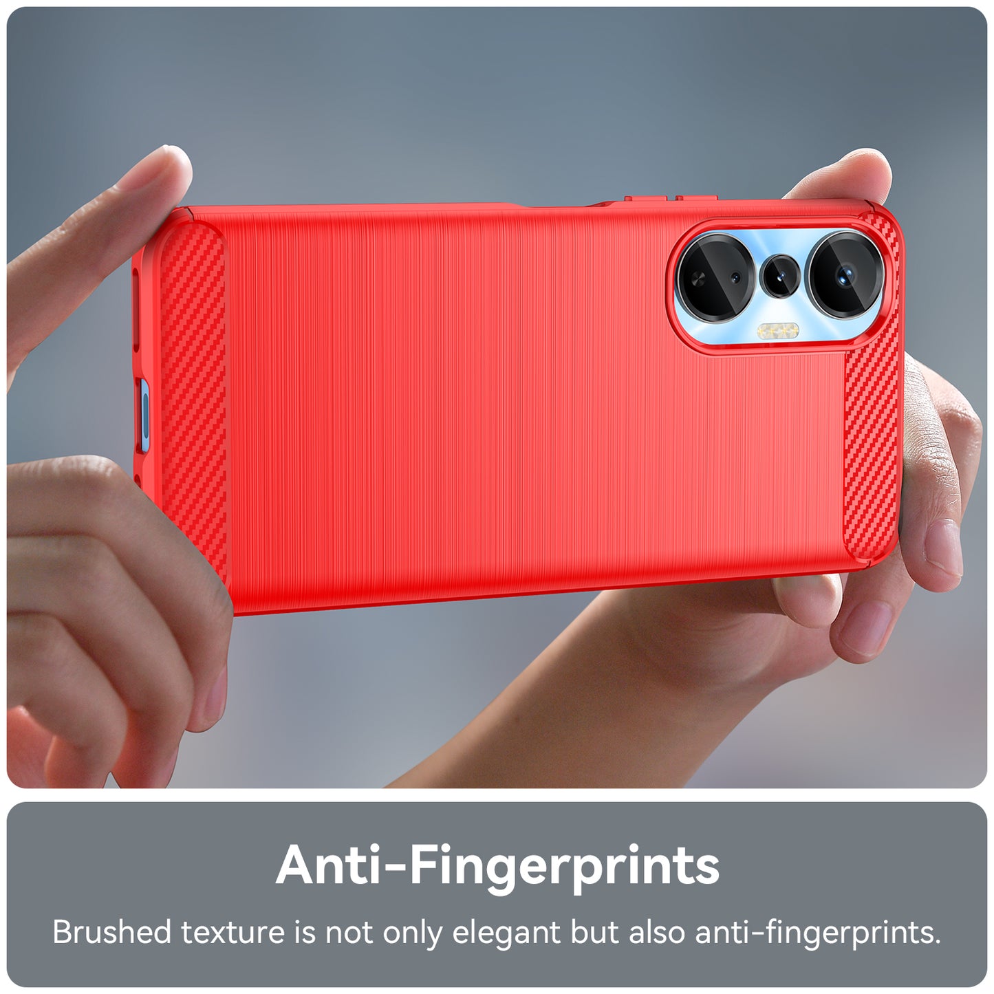 For Infinix Hot 20S 4G Carbon Fiber Texture Anti-collision Phone Case Soft TPU Brushed Surface Protective Cover