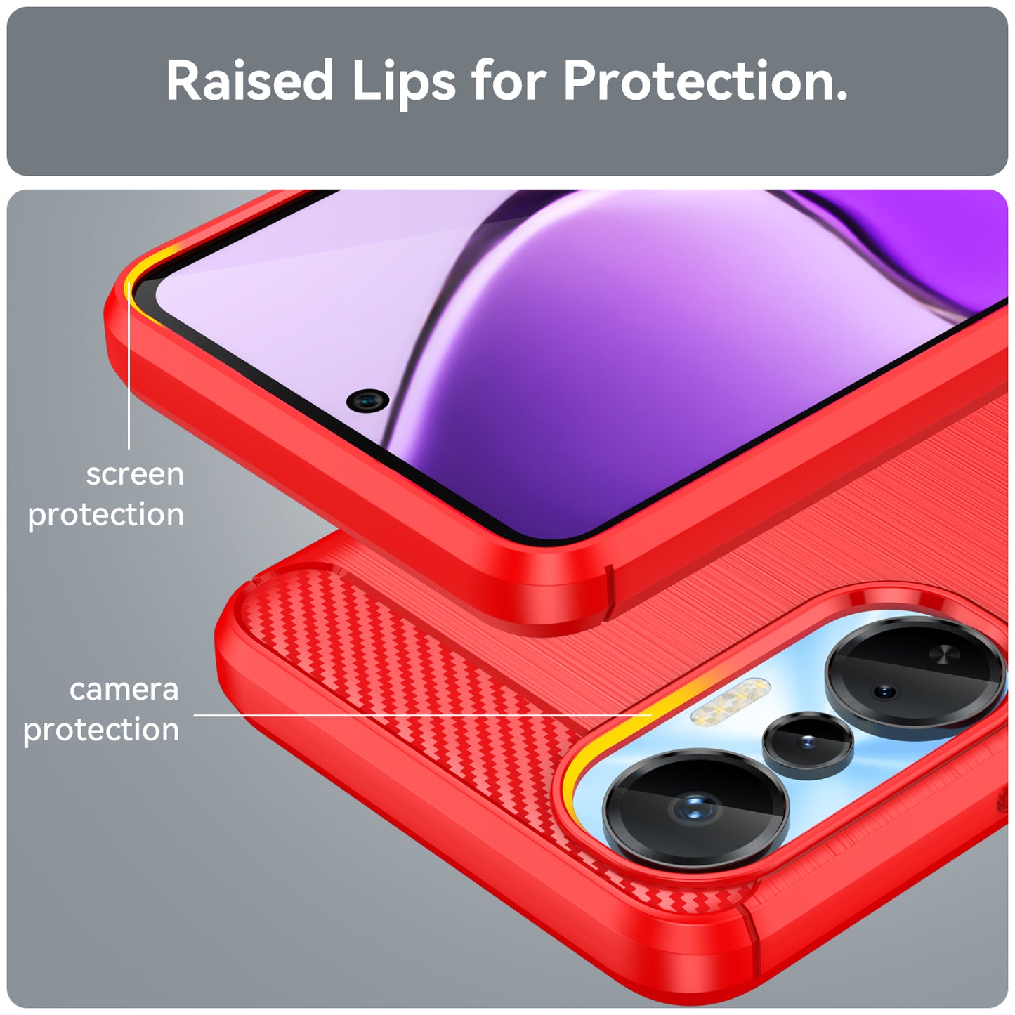 For Infinix Hot 20S 4G Carbon Fiber Texture Anti-collision Phone Case Soft TPU Brushed Surface Protective Cover