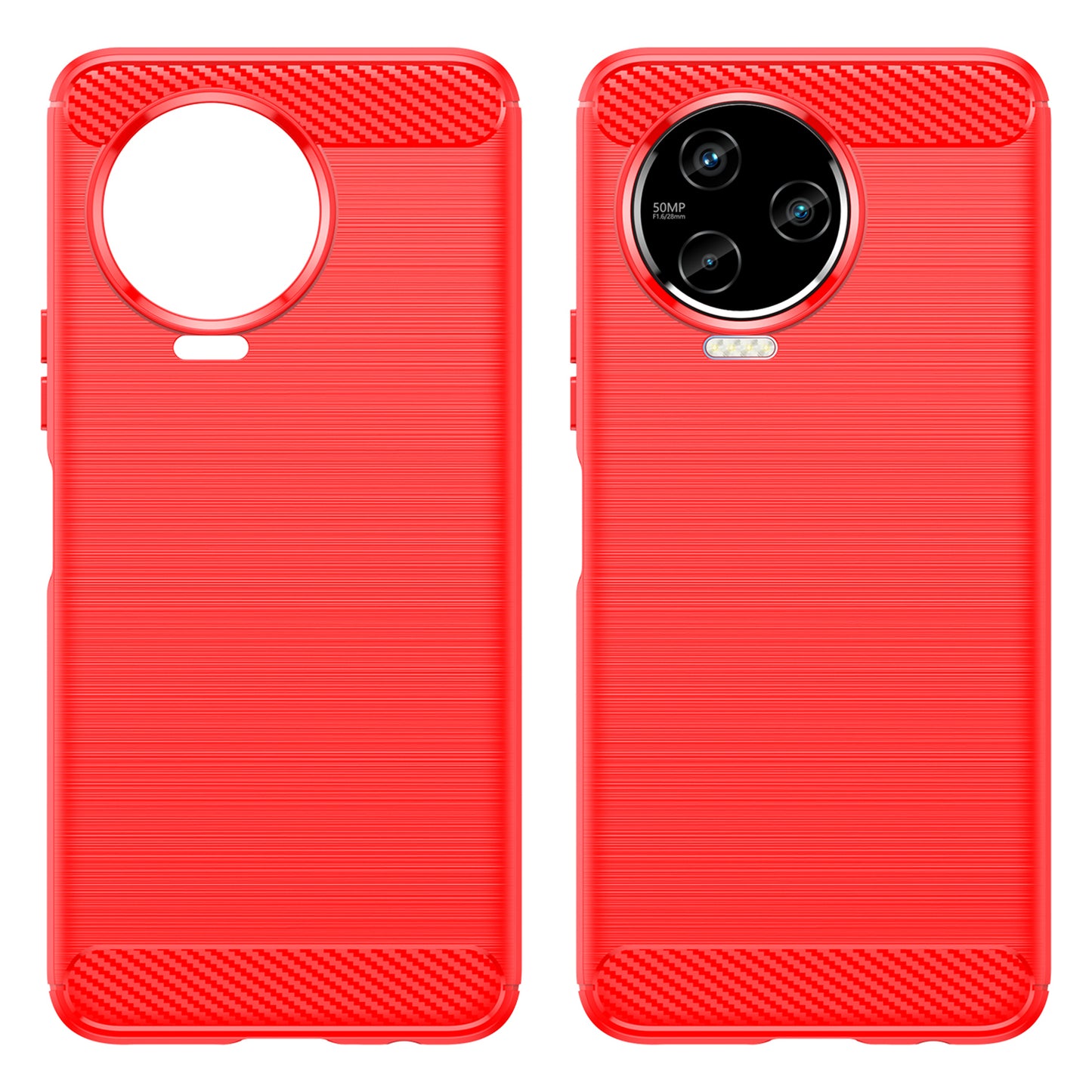 For Infinix Note 12 Pro 4G Carbon Fiber Texture Phone Case Shock-absorbing TPU Brushed Surface Protective Cover