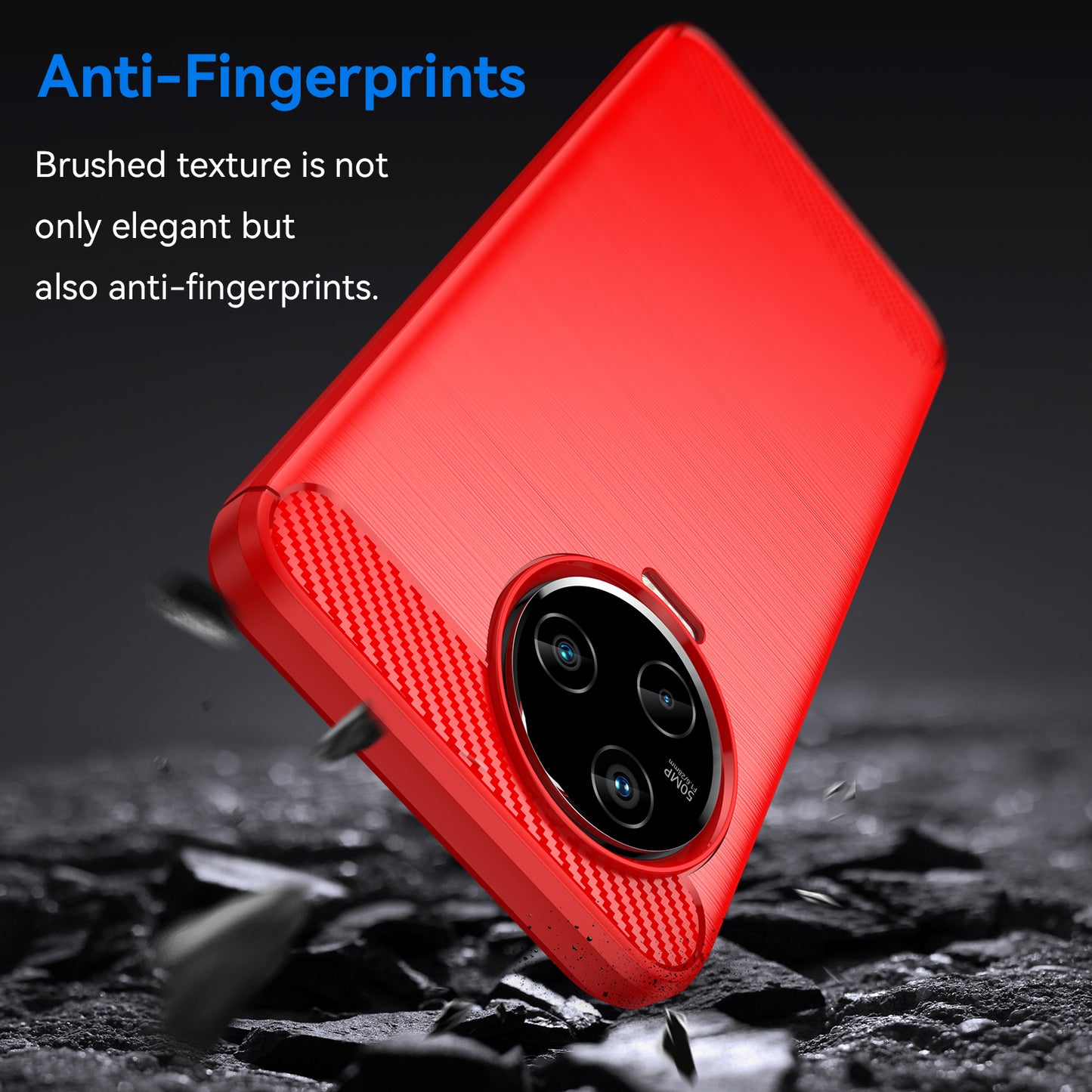 For Infinix Note 12 Pro 4G Carbon Fiber Texture Phone Case Shock-absorbing TPU Brushed Surface Protective Cover
