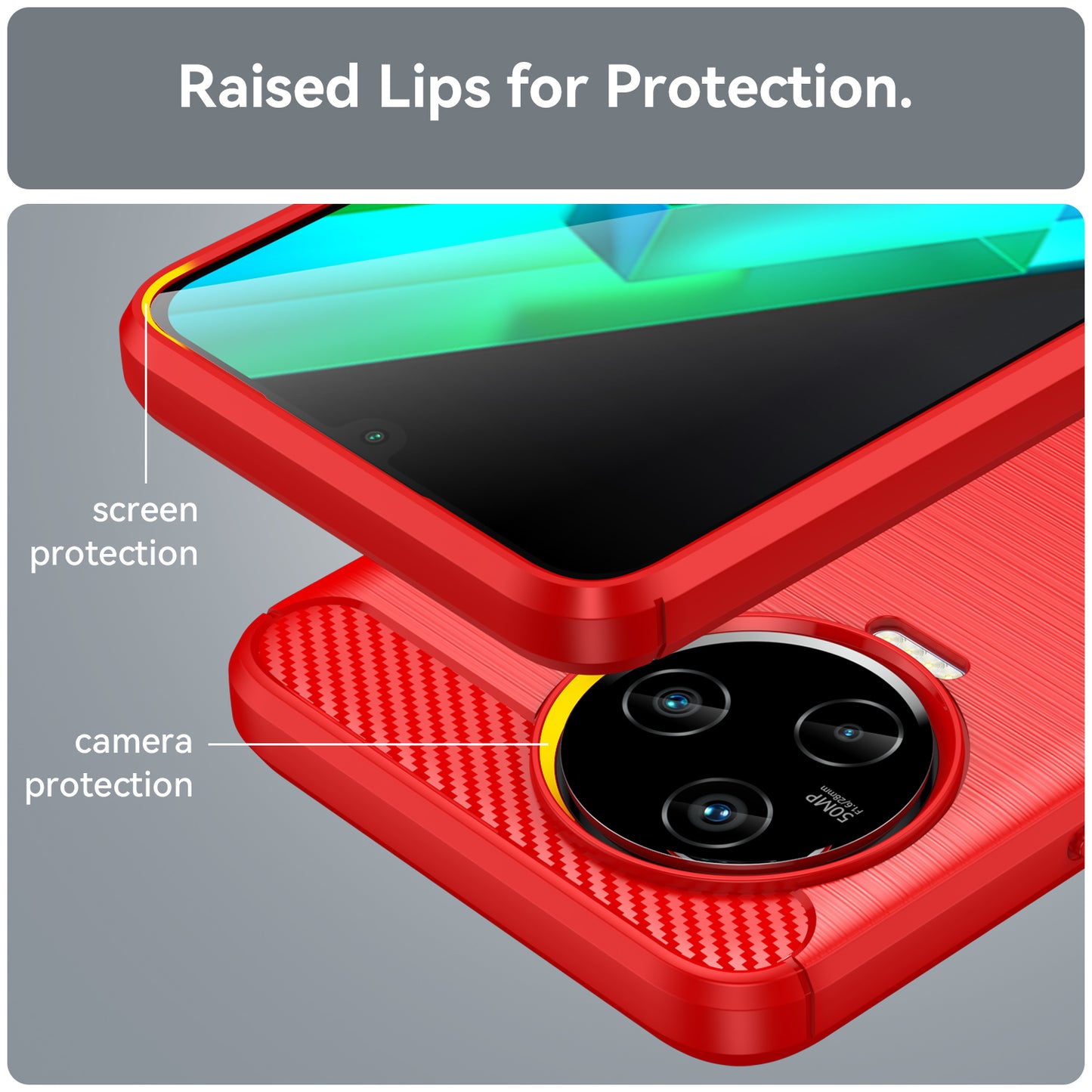 For Infinix Note 12 Pro 4G Carbon Fiber Texture Phone Case Shock-absorbing TPU Brushed Surface Protective Cover