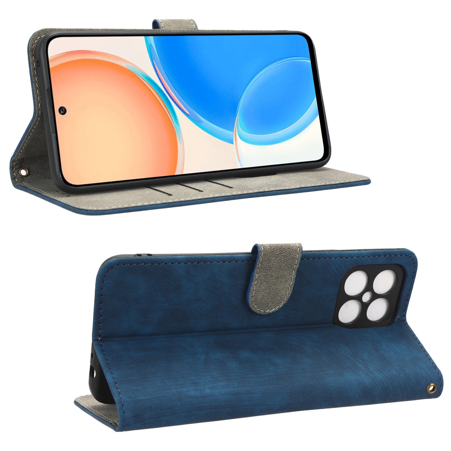 For Honor X8 4G / X30i RFID Blocking Anti-scratch Phone Case Magnetic PU Leather Flip Smartphone Cover with Wallet Stand