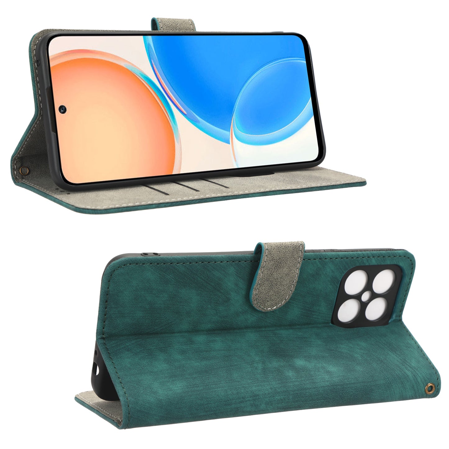 For Honor X8 4G / X30i RFID Blocking Anti-scratch Phone Case Magnetic PU Leather Flip Smartphone Cover with Wallet Stand