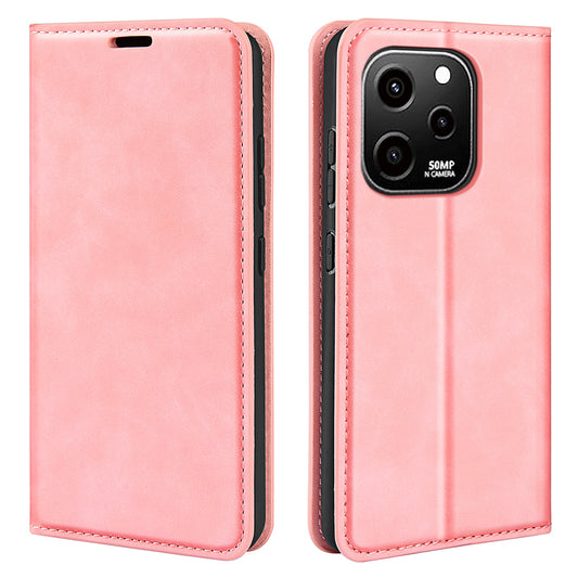 For Huawei nova Y61 4G PU Leather Magnetic Auto Closing Cover Stand Wallet Skin-touch Feeling Shockproof Phone Case