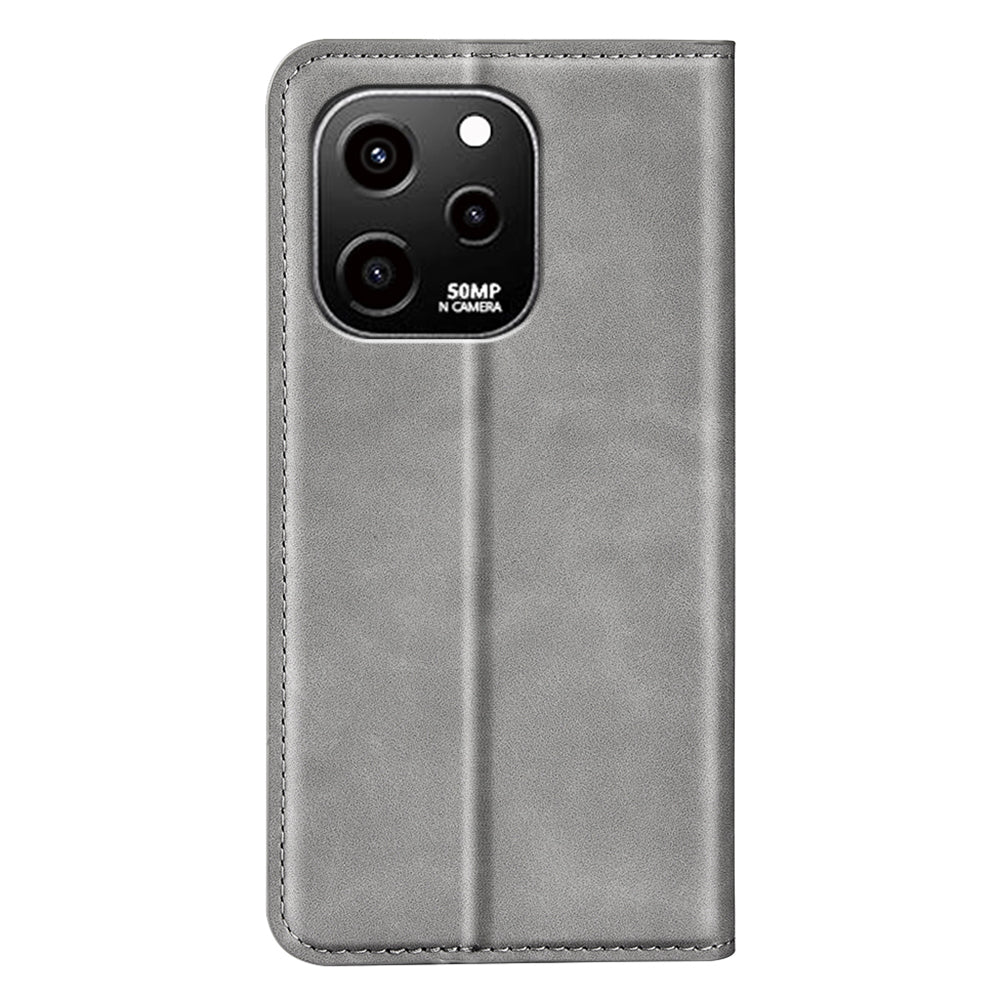 For Huawei nova Y61 4G PU Leather Magnetic Auto Closing Cover Stand Wallet Skin-touch Feeling Shockproof Phone Case