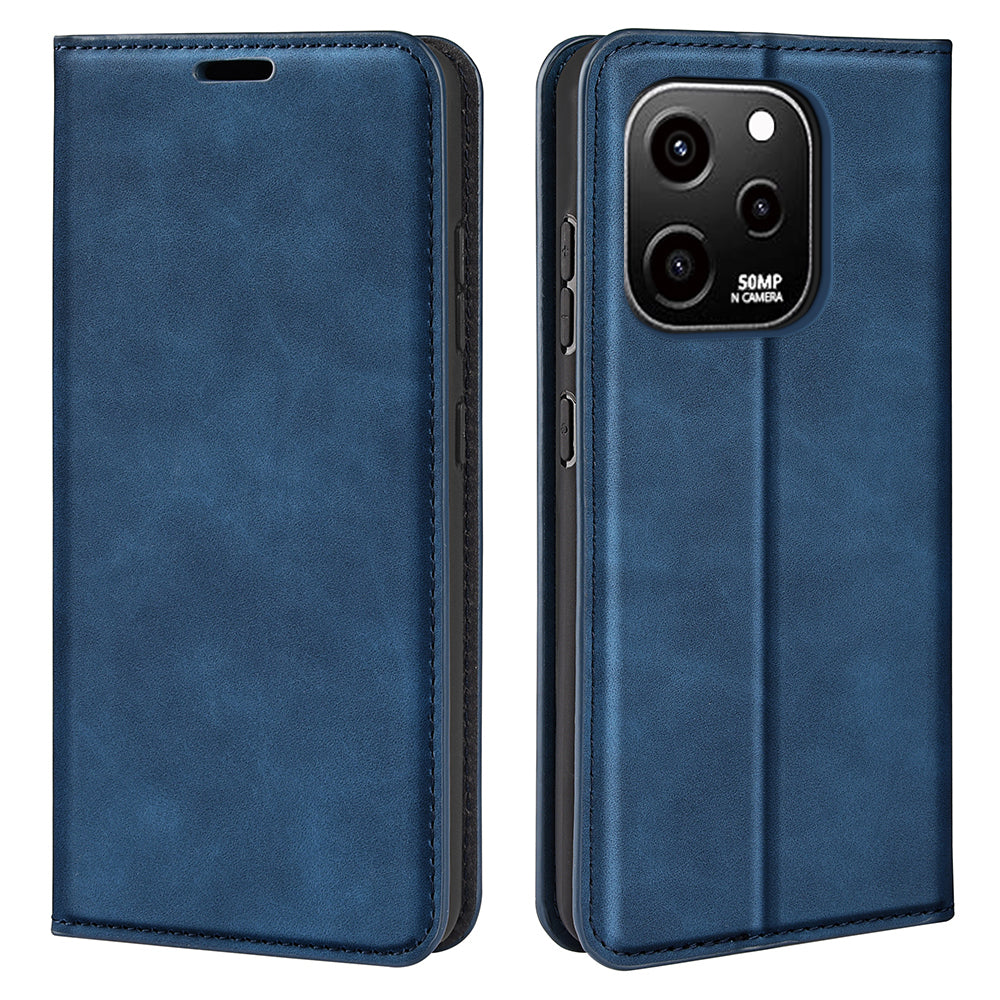 For Huawei nova Y61 4G PU Leather Magnetic Auto Closing Cover Stand Wallet Skin-touch Feeling Shockproof Phone Case