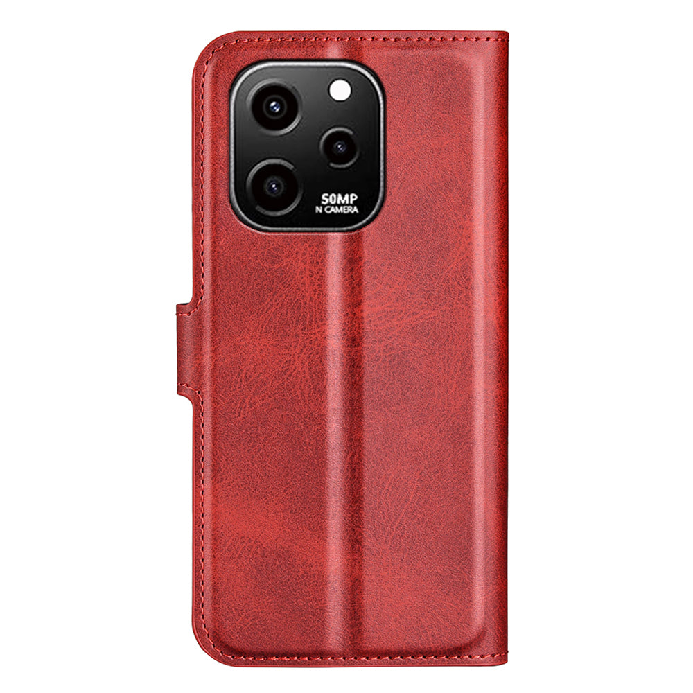 For Huawei nova Y61 4G Calf Texture PU Leather Phone Case Wallet Stand Full Body Flip Folio Square Magnetic Clasp Protective Cover
