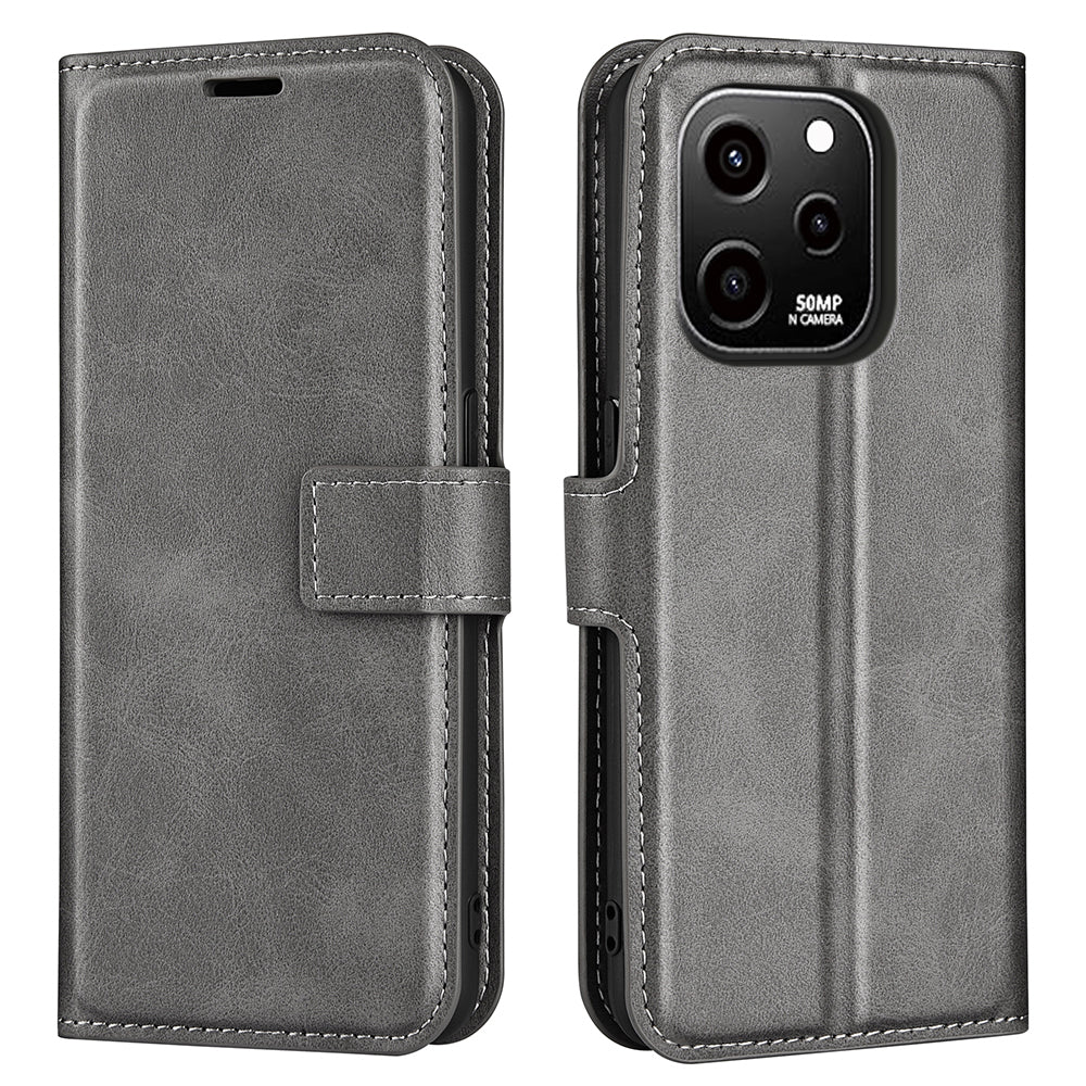 For Huawei nova Y61 4G Calf Texture PU Leather Phone Case Wallet Stand Full Body Flip Folio Square Magnetic Clasp Protective Cover