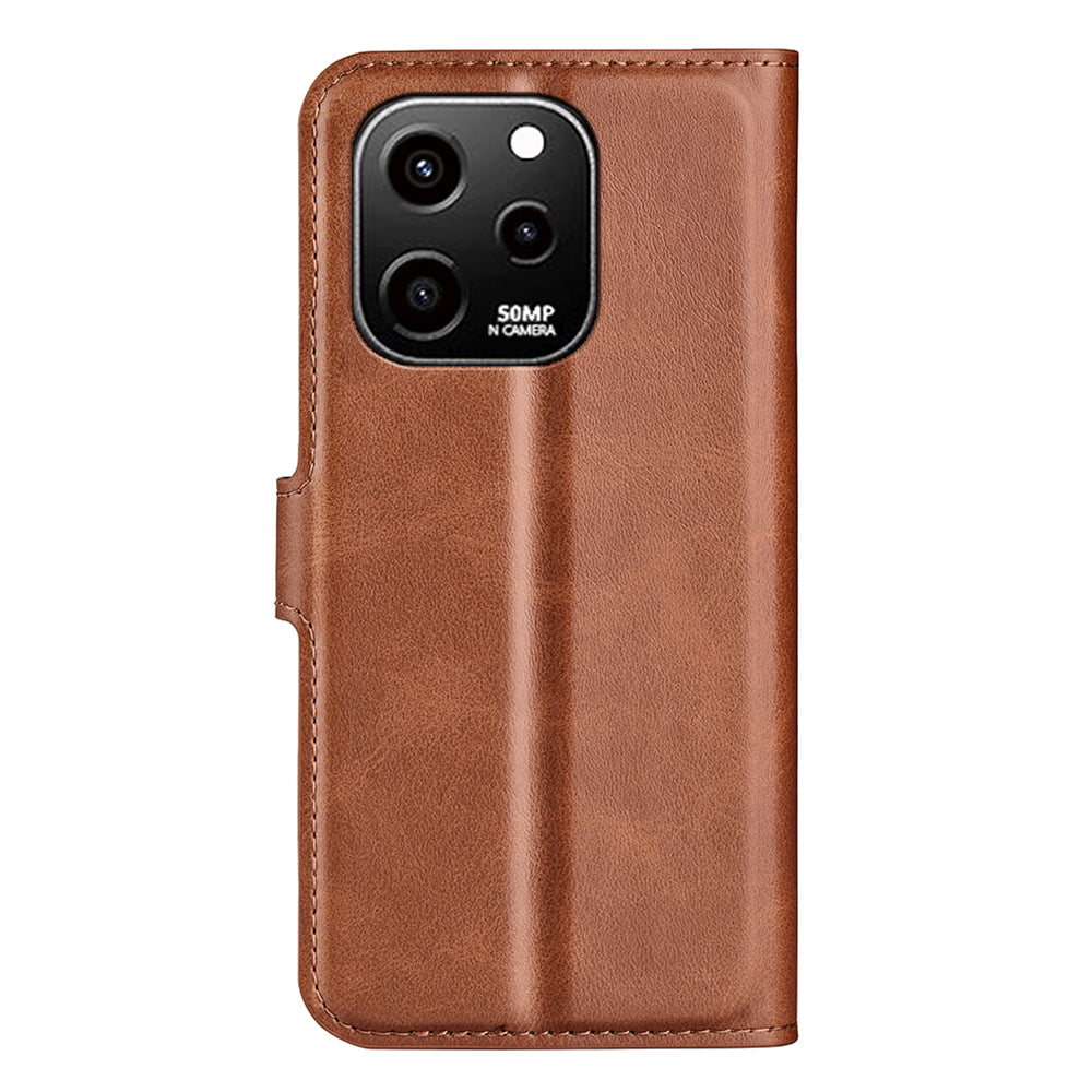 For Huawei nova Y61 4G Calf Texture PU Leather Phone Case Wallet Stand Full Body Flip Folio Square Magnetic Clasp Protective Cover