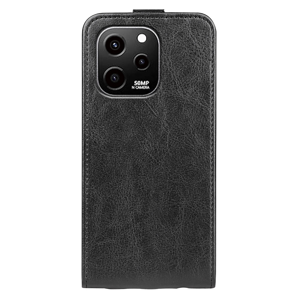 For Huawei nova Y61 4G Vertical Flip PU Leather Protective Cover Card Holder Crazy Horse Texture Magnetic Clasp Shockproof Phone Case