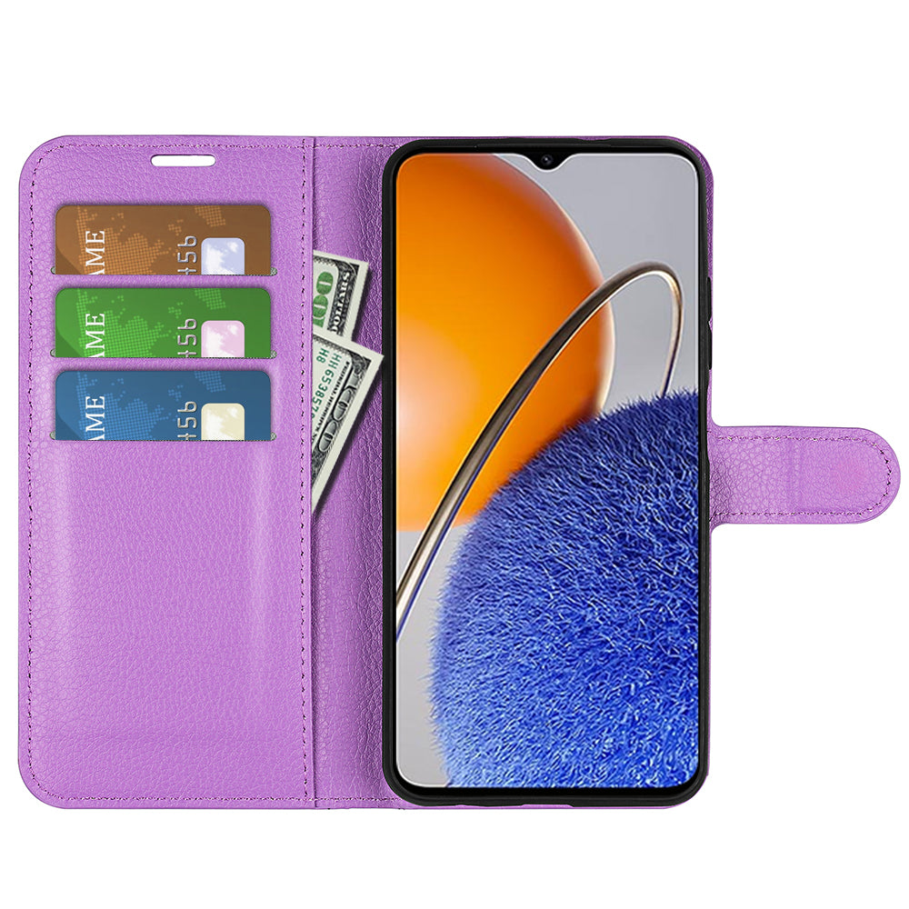 For Huawei nova Y61 4G Full Protection Flip Phone Case Litchi Texture PU Leather Stand Wallet Phone Cover