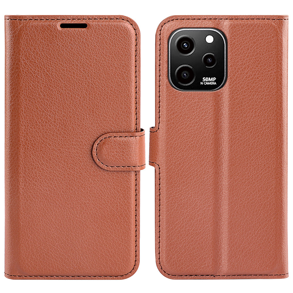 For Huawei nova Y61 4G Full Protection Flip Phone Case Litchi Texture PU Leather Stand Wallet Phone Cover