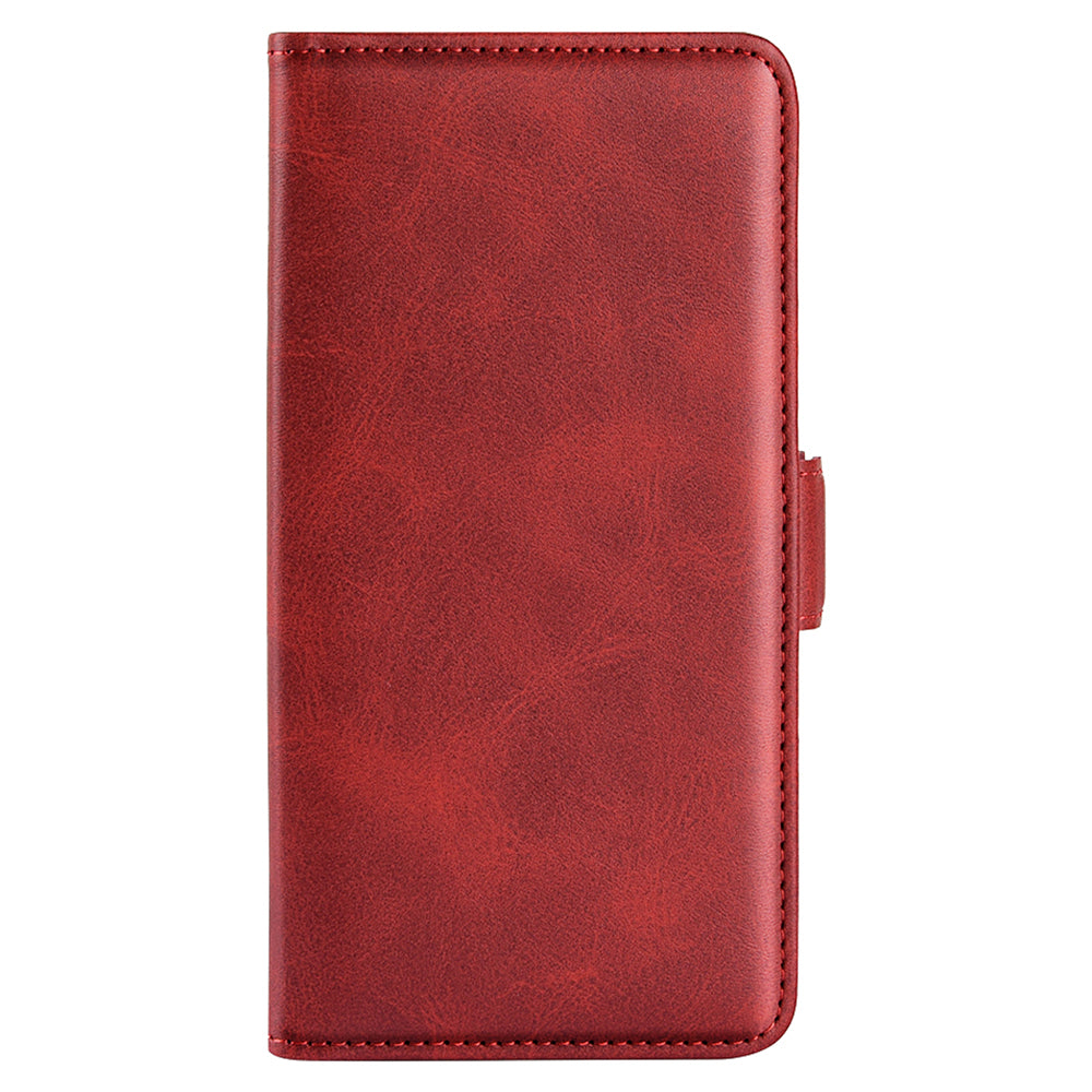 For Honor 80 Pro 5G Drop Protection Cell Phone Cover PU Leather Dual Magnetic Clasp Calf Texture Case Hands-free Stand Wallet