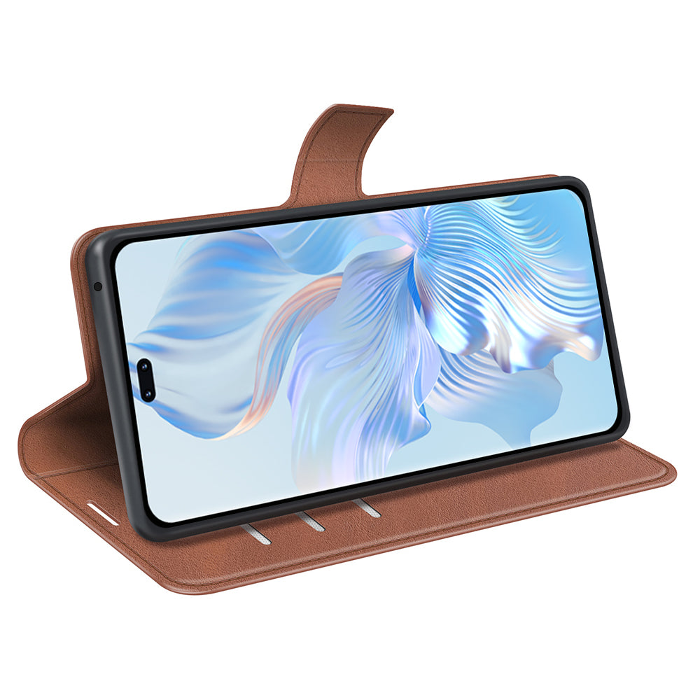 For Honor 80 Pro 5G PU Leather Stand Wallet Case Calf Texture Square Magnetic Clasp Book Style Phone Cover