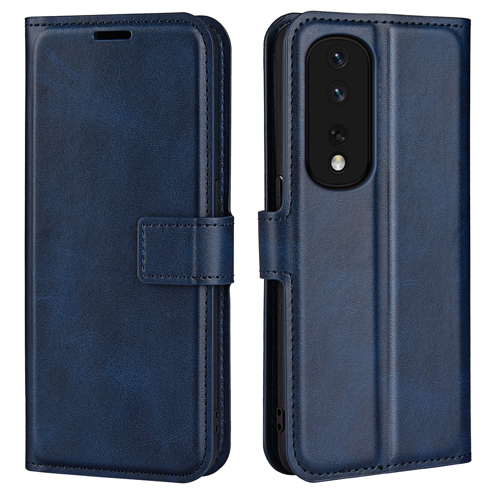 For Honor 80 Pro 5G PU Leather Stand Wallet Case Calf Texture Square Magnetic Clasp Book Style Phone Cover