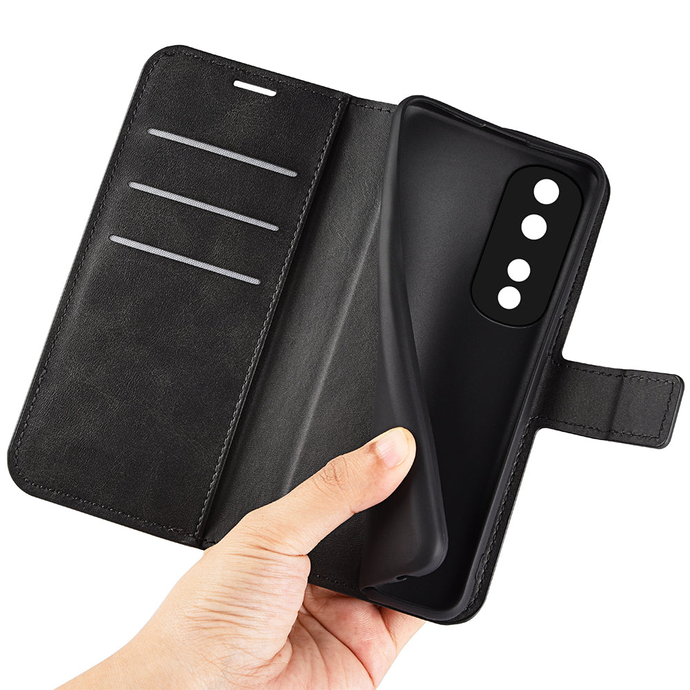 For Honor 80 Pro 5G PU Leather Stand Wallet Case Calf Texture Square Magnetic Clasp Book Style Phone Cover