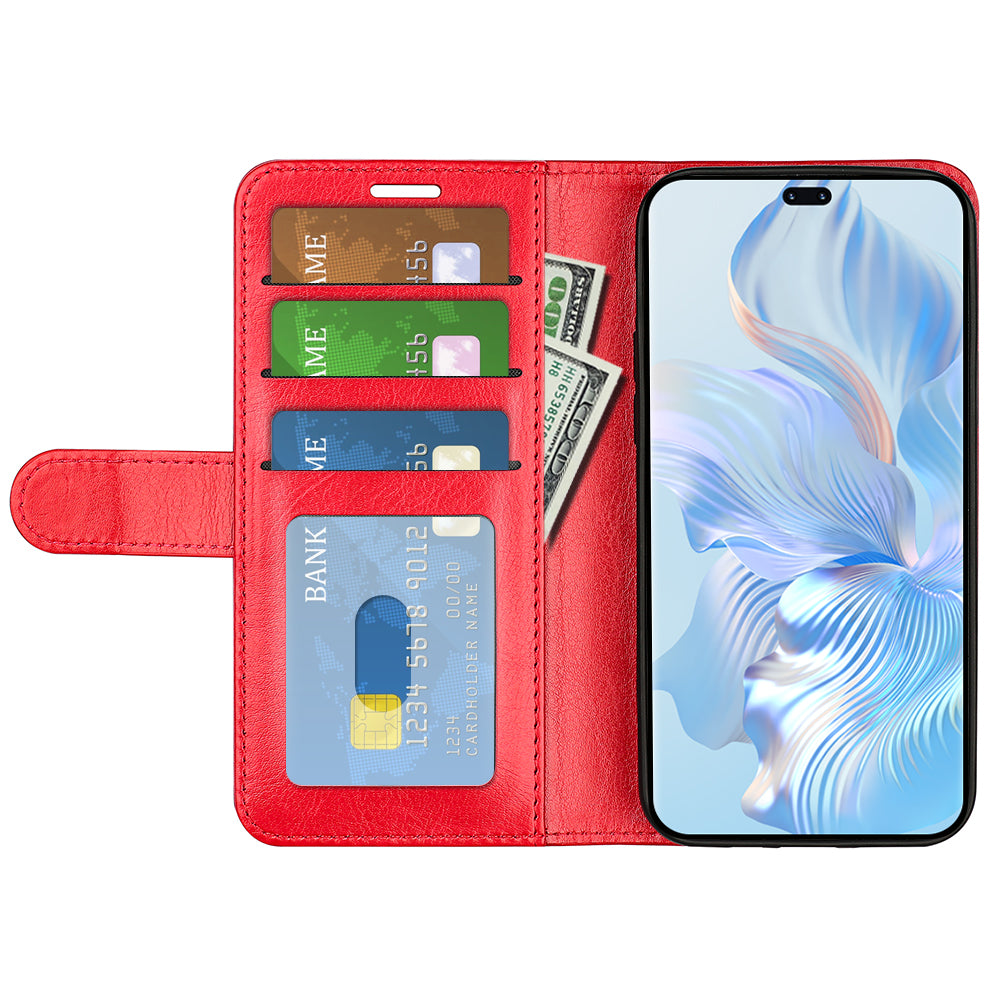 For Honor 80 Pro 5G Crazy Horse Texture PU Leather Case Stand Wallet Flip Protective Phone Cover