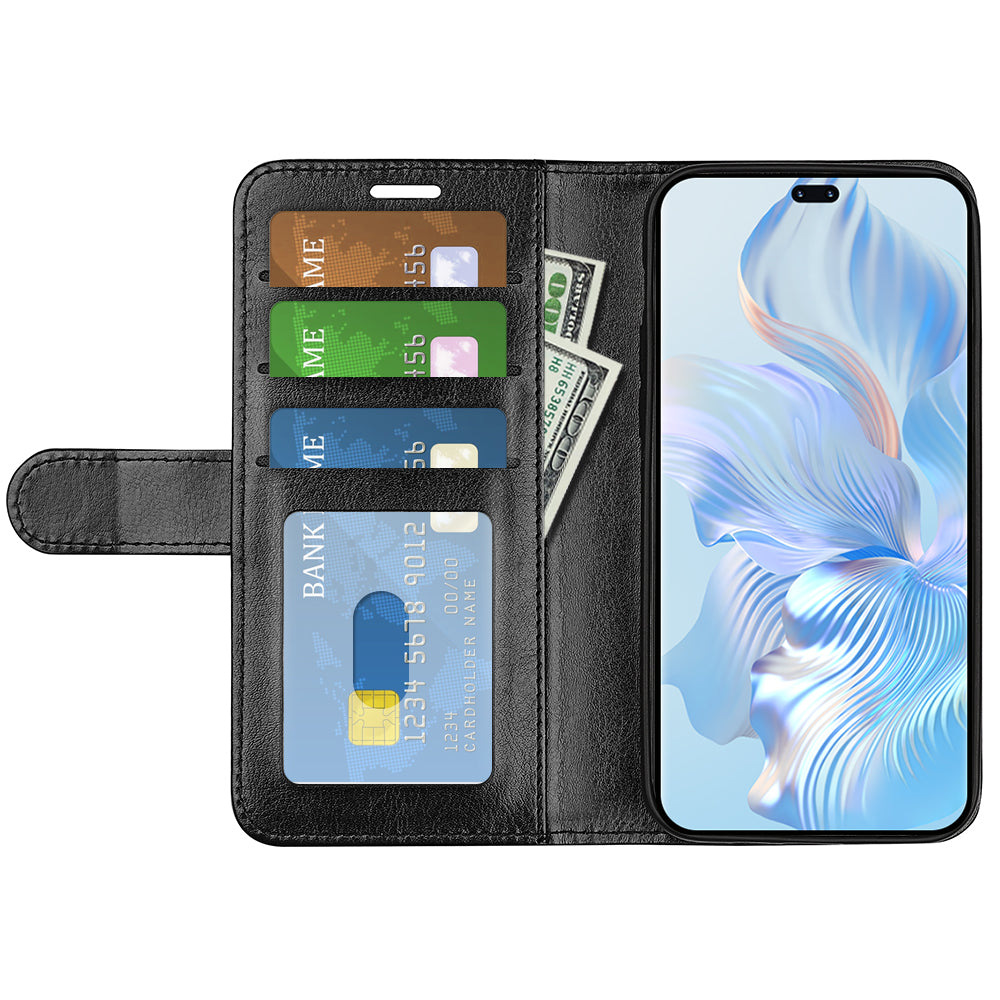 For Honor 80 Pro 5G Crazy Horse Texture PU Leather Case Stand Wallet Flip Protective Phone Cover