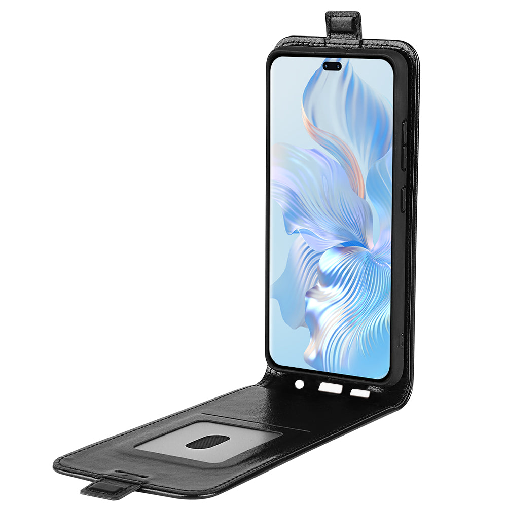 For Honor 80 Pro 5G PU Leather Vertical Flip Phone Case Crazy Horse Texture Card Holder Shockproof Magnetic Cover