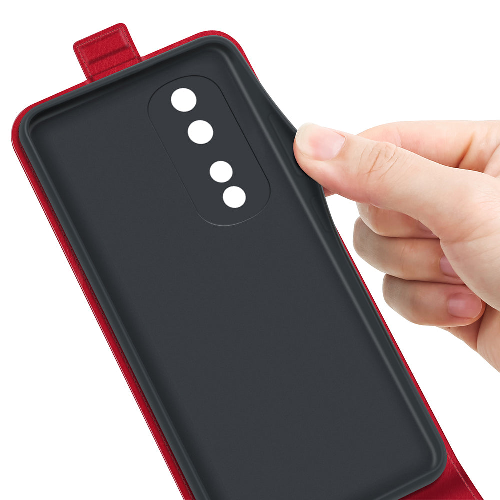 For Honor 80 Pro 5G PU Leather Vertical Flip Phone Case Crazy Horse Texture Card Holder Shockproof Magnetic Cover