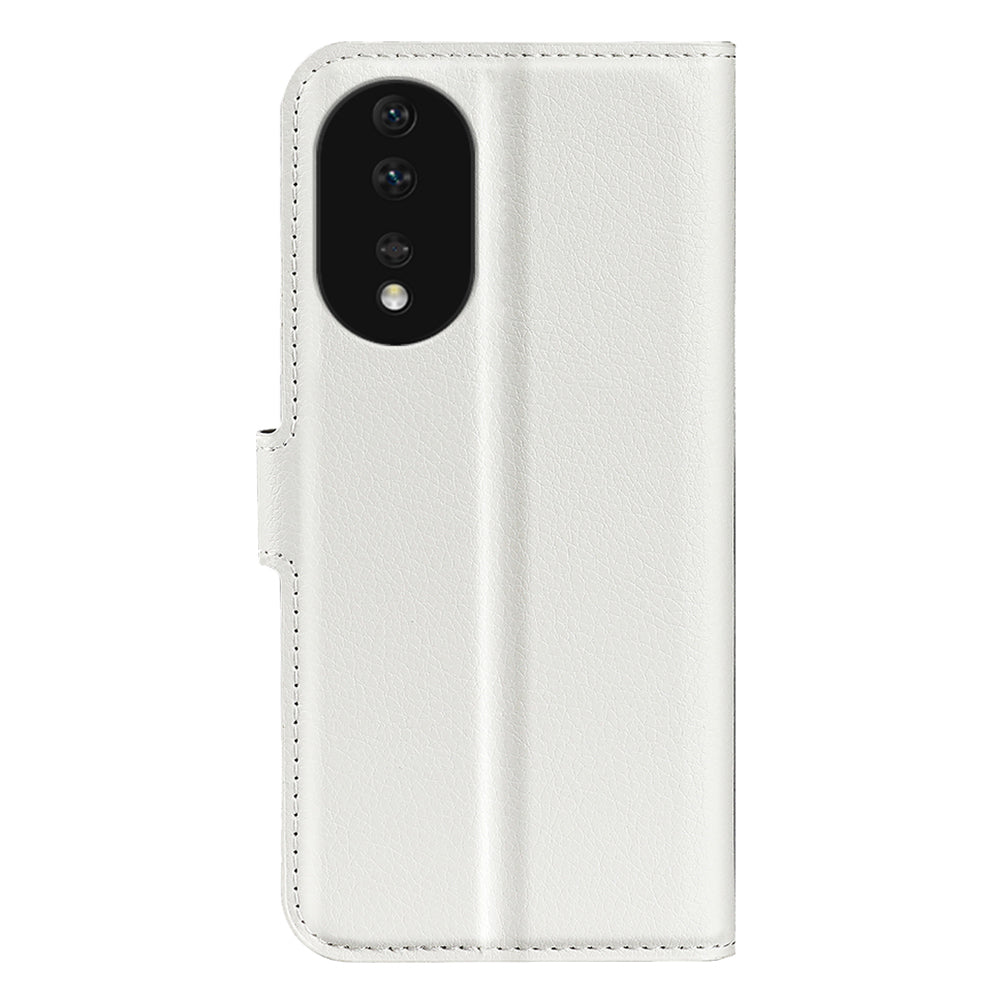 For Honor 80 5G Litchi Texture PU Leather Stand Wallet Phone Cover Full Protection Flip Anti-scratch Phone Case