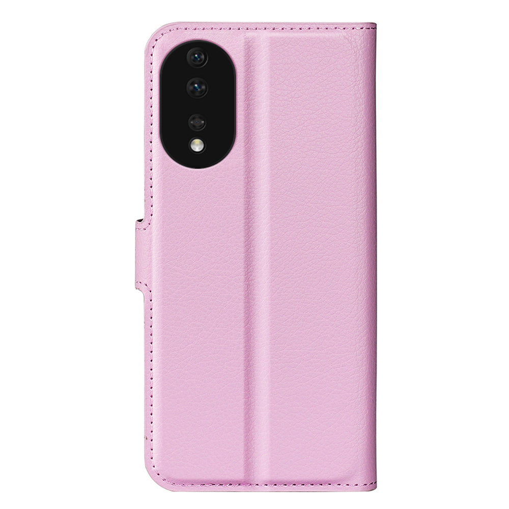 For Honor 80 5G Litchi Texture PU Leather Stand Wallet Phone Cover Full Protection Flip Anti-scratch Phone Case
