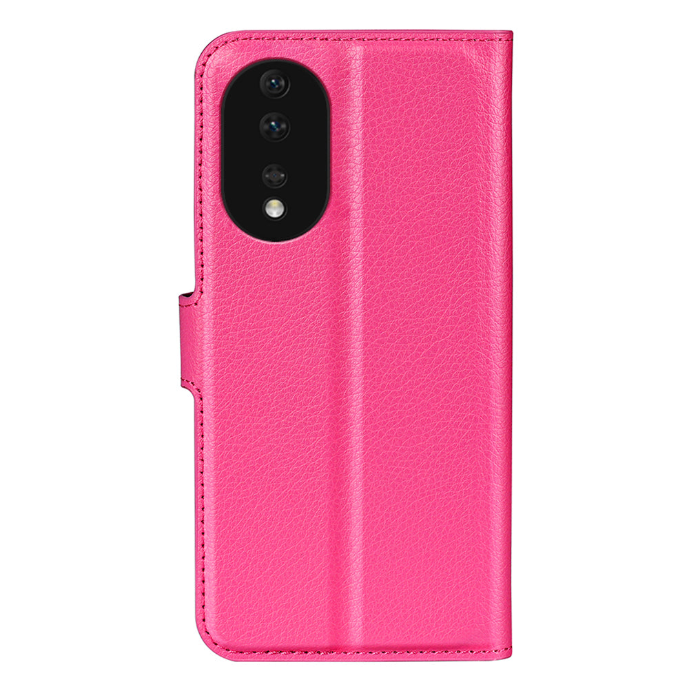 For Honor 80 5G Litchi Texture PU Leather Stand Wallet Phone Cover Full Protection Flip Anti-scratch Phone Case