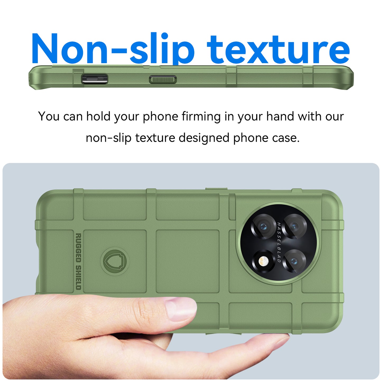 Soft TPU Case for OnePlus 11 5G, Rugged Square Grid Texture Drop-proof Phone Cover