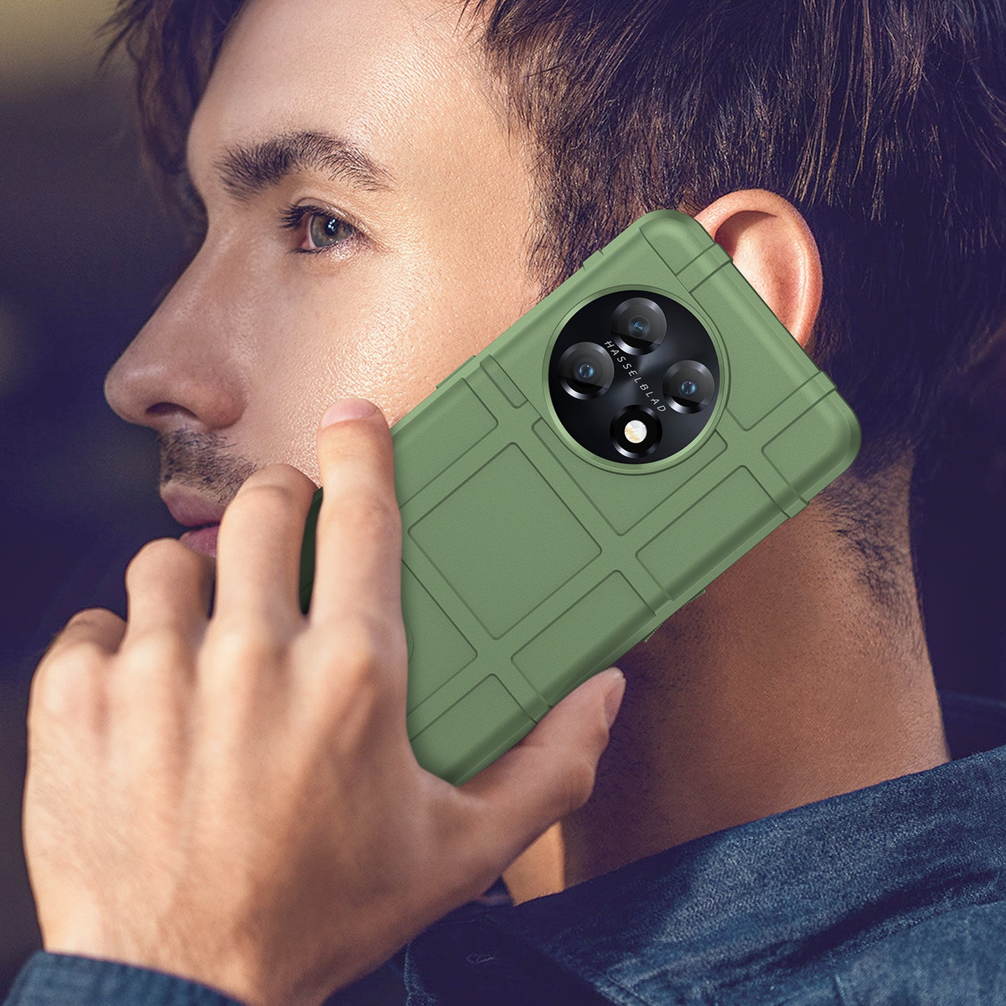 Soft TPU Case for OnePlus 11 5G, Rugged Square Grid Texture Drop-proof Phone Cover