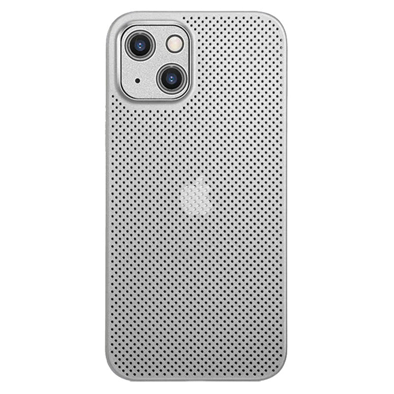 Ultra Thin PP Phone Case for iPhone 13 mini 5.4 inch, Heat Dissipation Breathable Hollow Hole Mesh Back Cover
