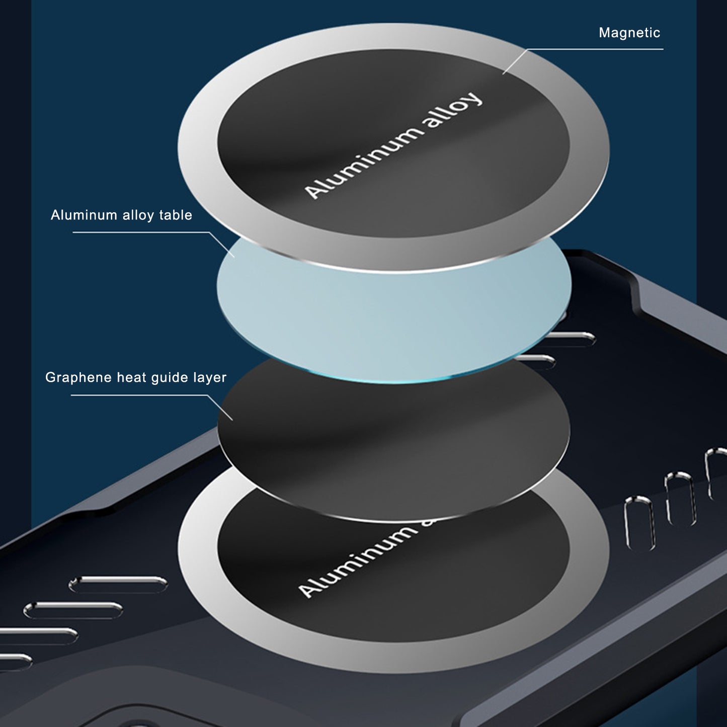 For Oppo Find X5 Pro 5G Clear Phone Shell Cover Graphene Heat Dissipation Gaming Cooling Phone Case Works for Magnetic Car Mount Holder