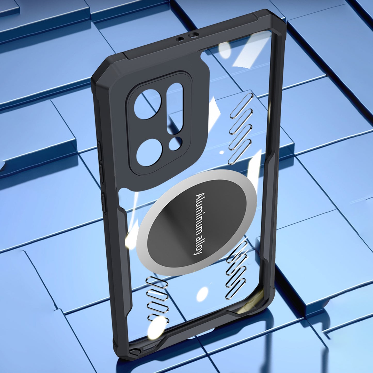 For Oppo Find X5 Pro 5G Clear Phone Shell Cover Graphene Heat Dissipation Gaming Cooling Phone Case Works for Magnetic Car Mount Holder