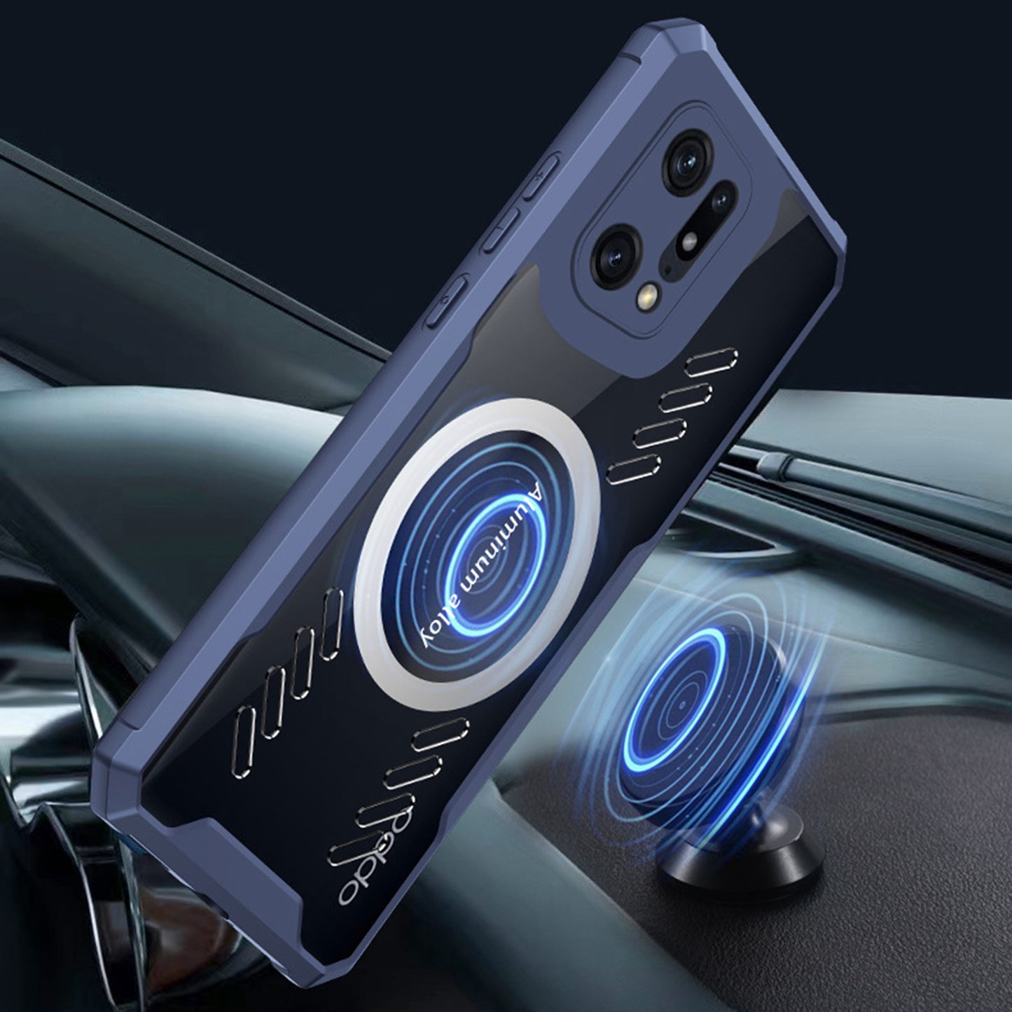 For Oppo Find X5 Pro 5G Clear Phone Shell Cover Graphene Heat Dissipation Gaming Cooling Phone Case Works for Magnetic Car Mount Holder