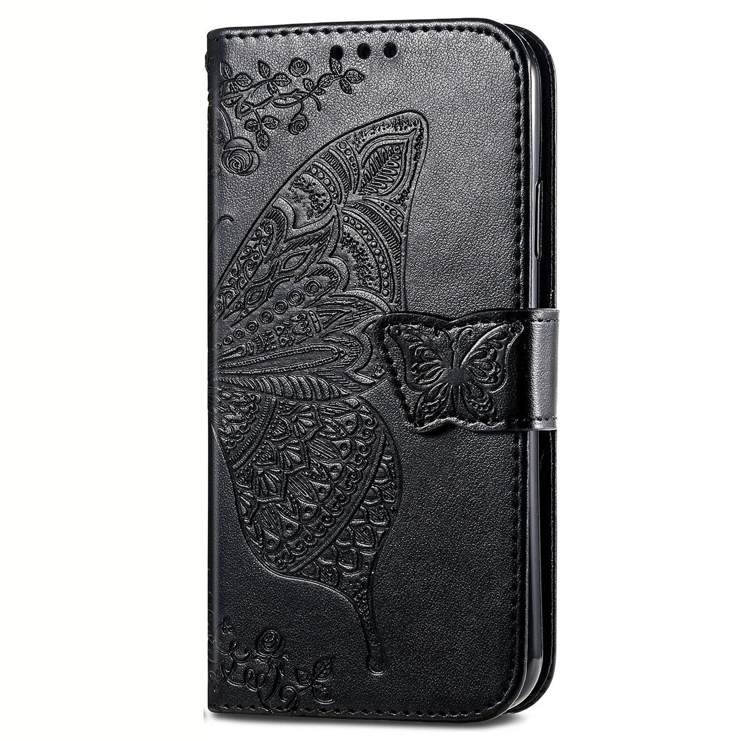 For Honor X8 5G PU Leather Protective Phone Case Imprinted Butterfly Pattern Shockproof Flip Phone Cover with Stand Wallet