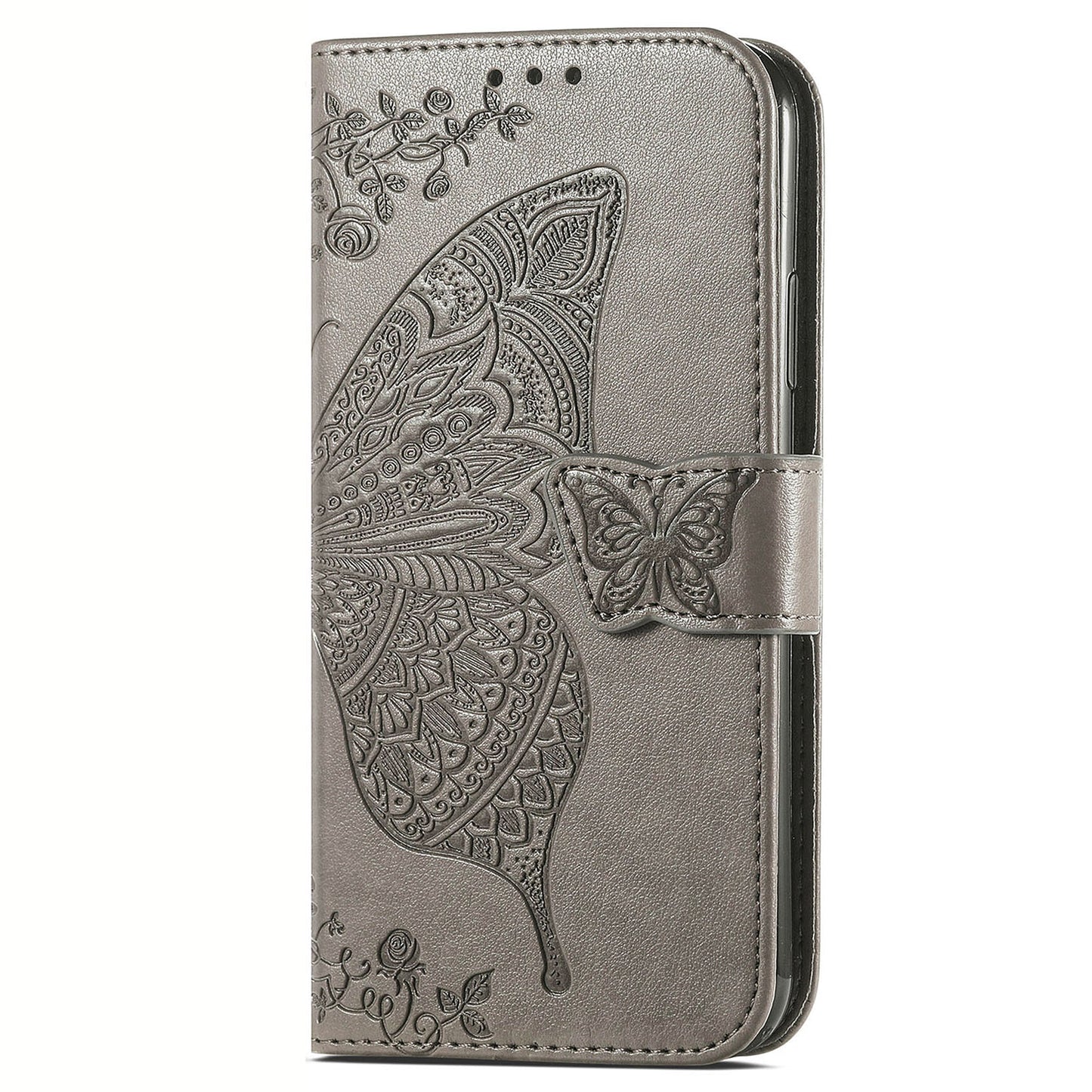 For Honor X8 5G PU Leather Protective Phone Case Imprinted Butterfly Pattern Shockproof Flip Phone Cover with Stand Wallet