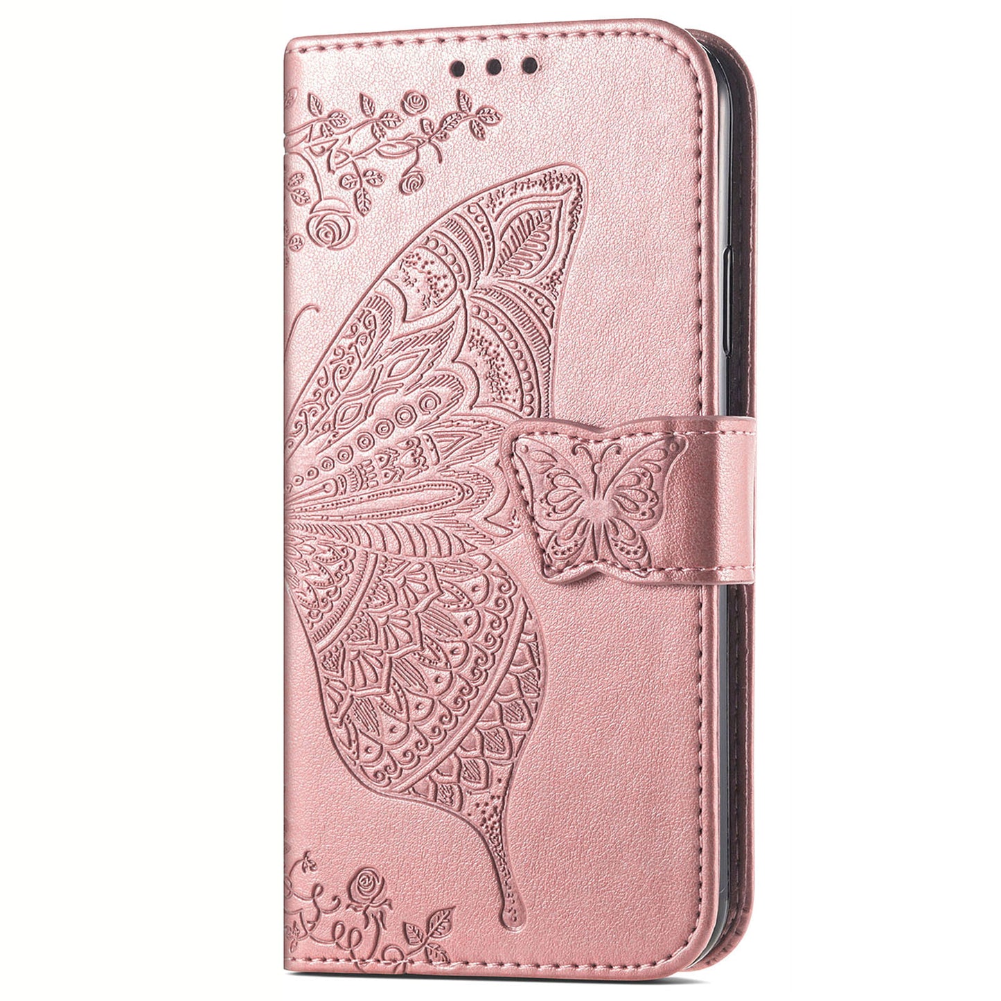 For Honor X8 5G PU Leather Protective Phone Case Imprinted Butterfly Pattern Shockproof Flip Phone Cover with Stand Wallet