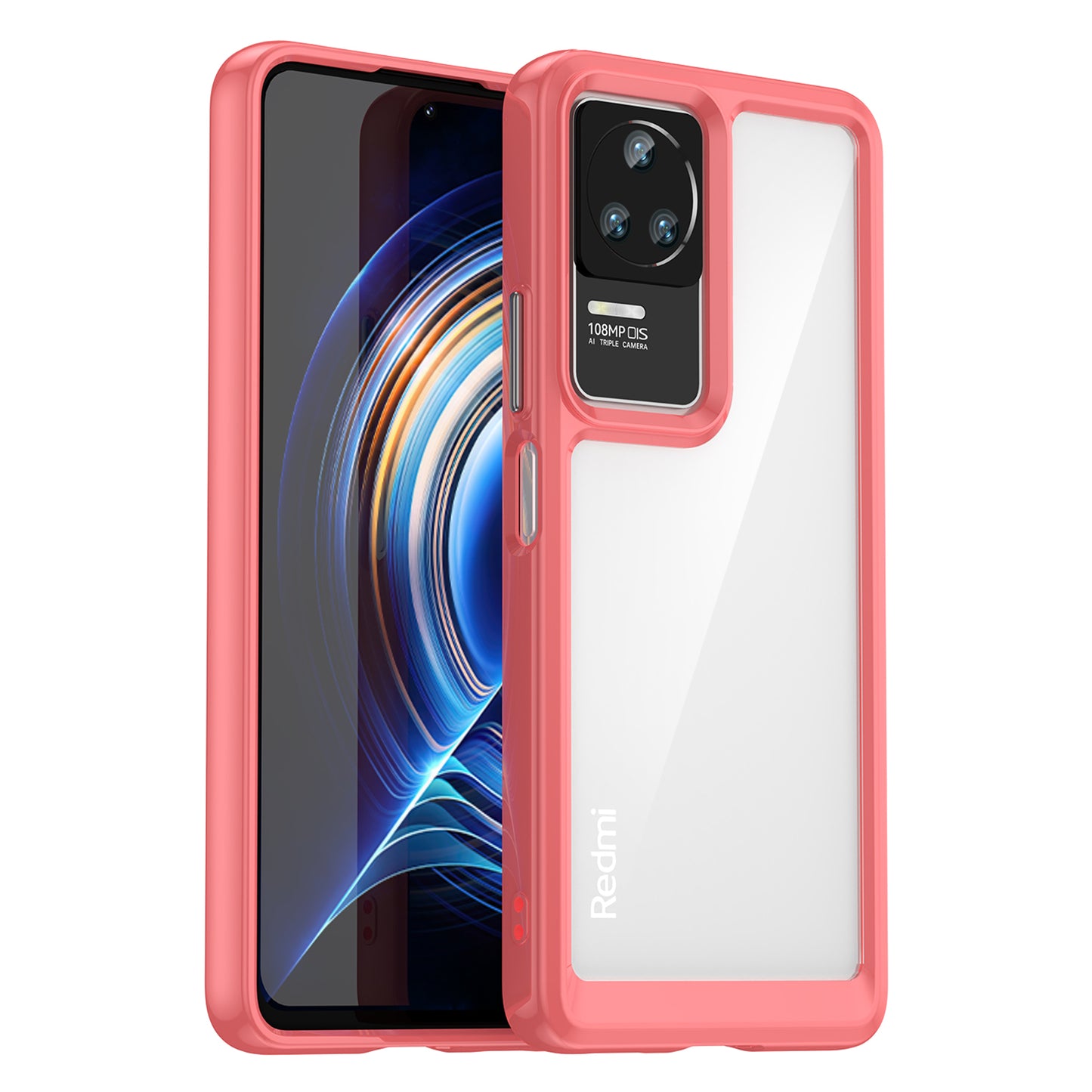 Cell Phone Case for Xiaomi Redmi K50 / K50 Pro / K60E 5G, TPU Frame Acrylic Back Anti-drop Cover