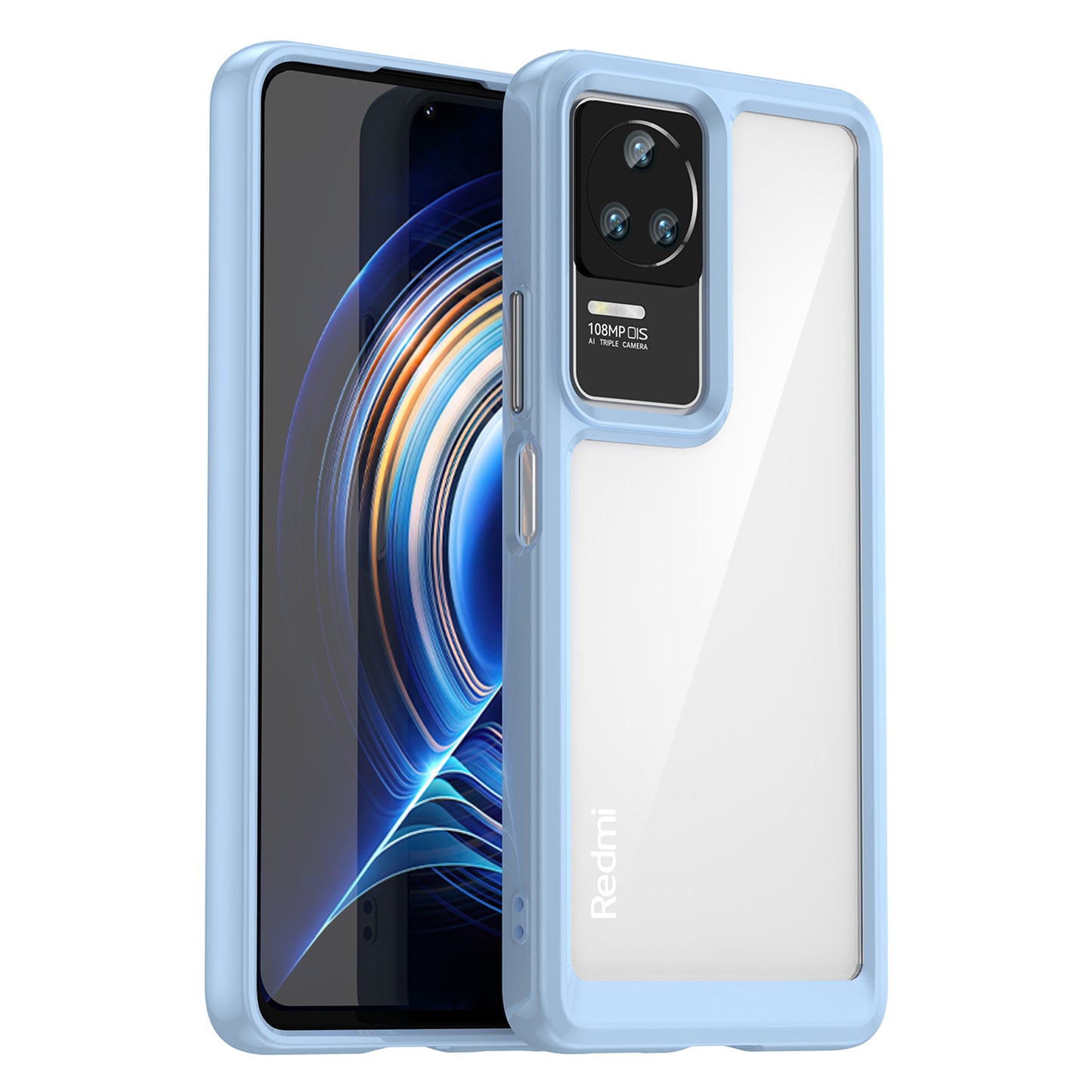 Cell Phone Case for Xiaomi Redmi K50 / K50 Pro / K60E 5G, TPU Frame Acrylic Back Anti-drop Cover