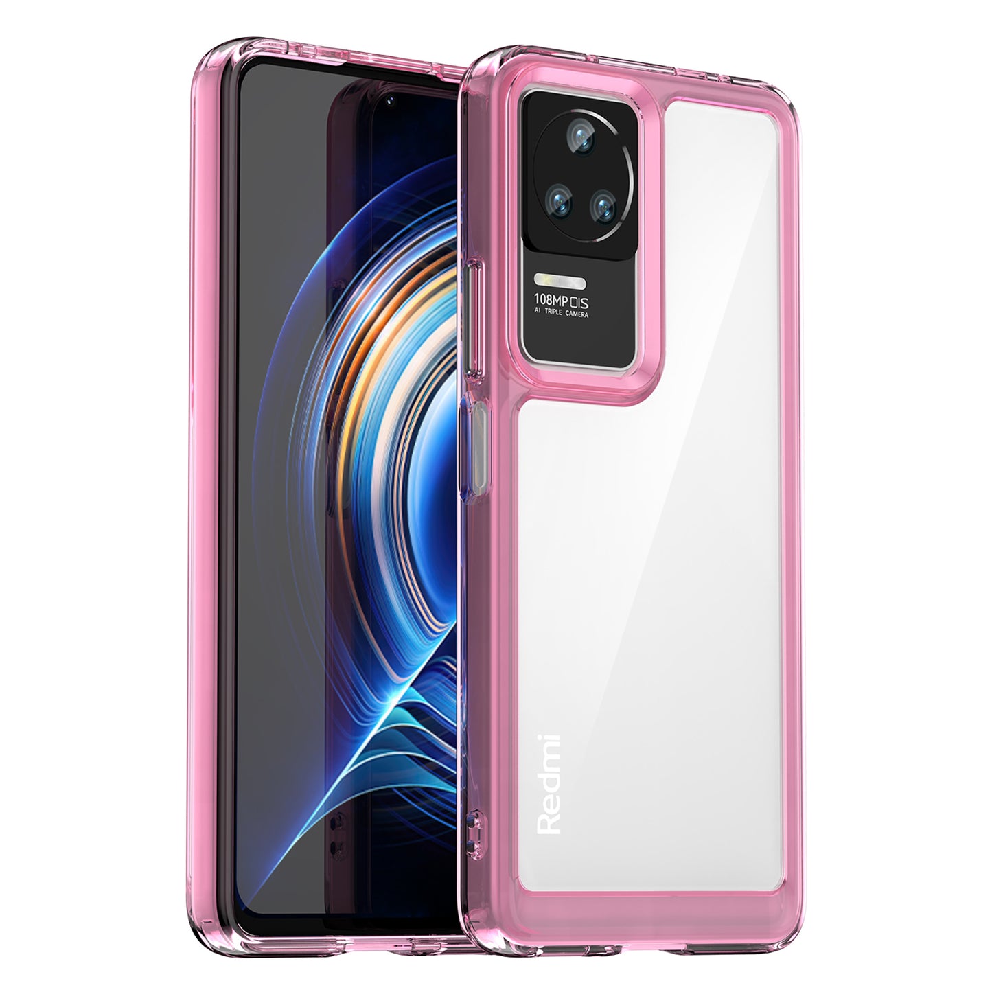 Cell Phone Case for Xiaomi Redmi K50 / K50 Pro / K60E 5G, TPU Frame Acrylic Back Anti-drop Cover